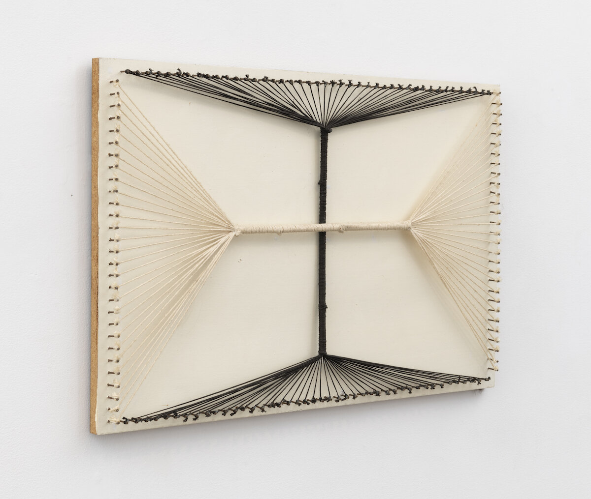   Maquette for Egypt , 1973-75, painted wood, string, nails, 23.25 x 15.5 in, Image courtesy of the Sol LeWitt Collection 