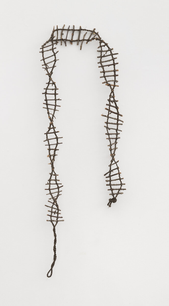  Untitled, c. 1980, rope and twigs, 54 x 2.5 x 2.75 in, Image courtesy of the Sol LeWitt Collection 
