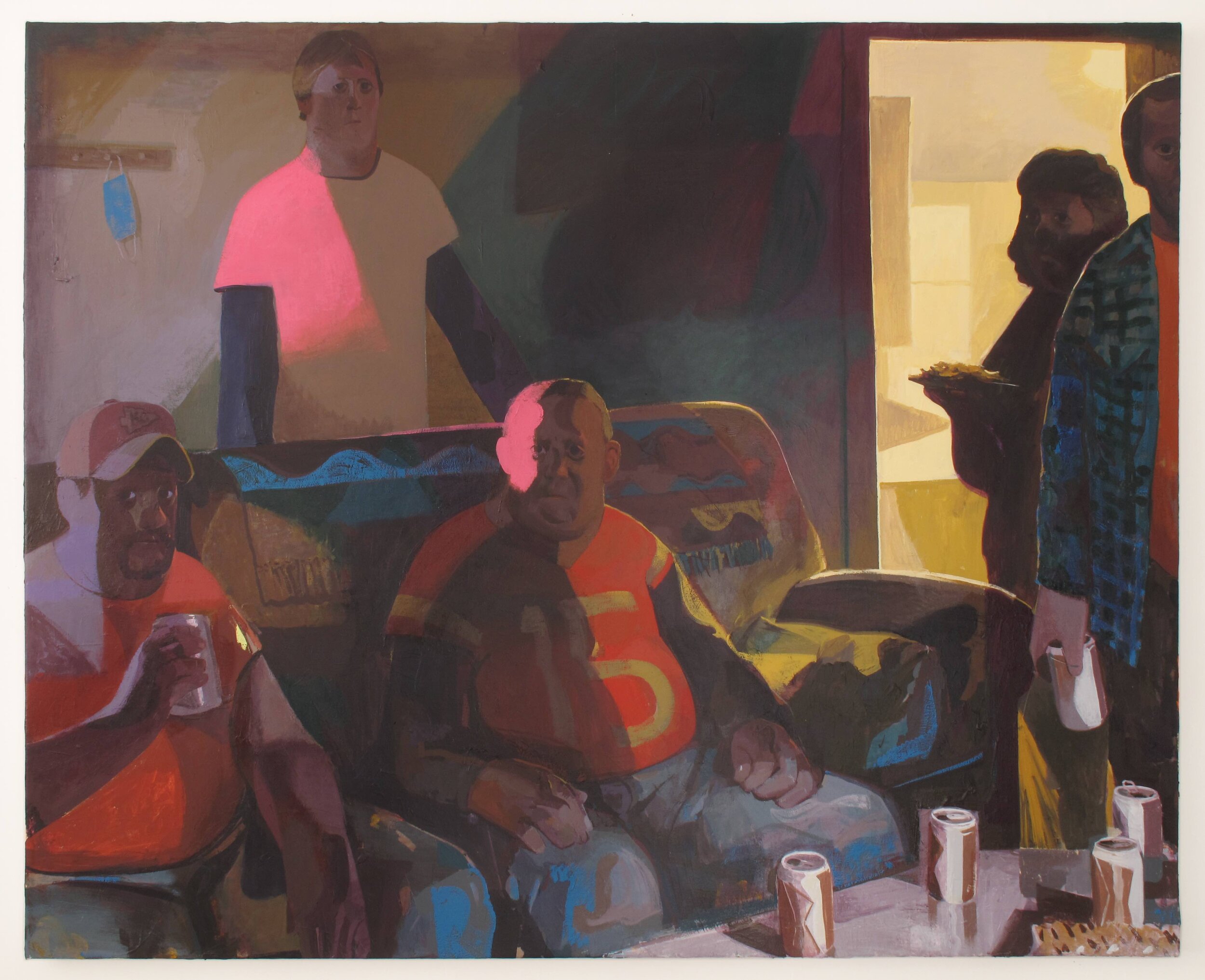   Super Bowl Sunday,  2021 , Flashe and acrylic on canvas, 48 x 60 in / 121.9x 152.4 cm 