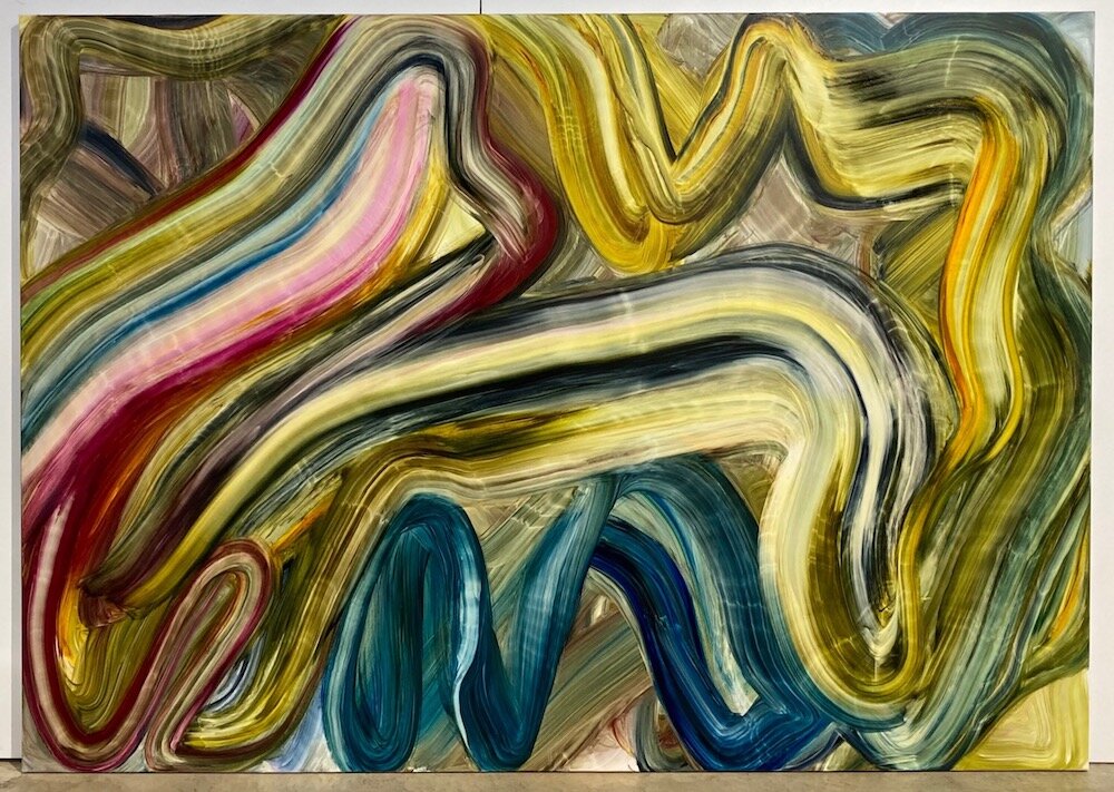  Fran O’Neill,  Bridging , 2021 Oil on canvas 70 x 100 in / 177.8 x 254 cm  