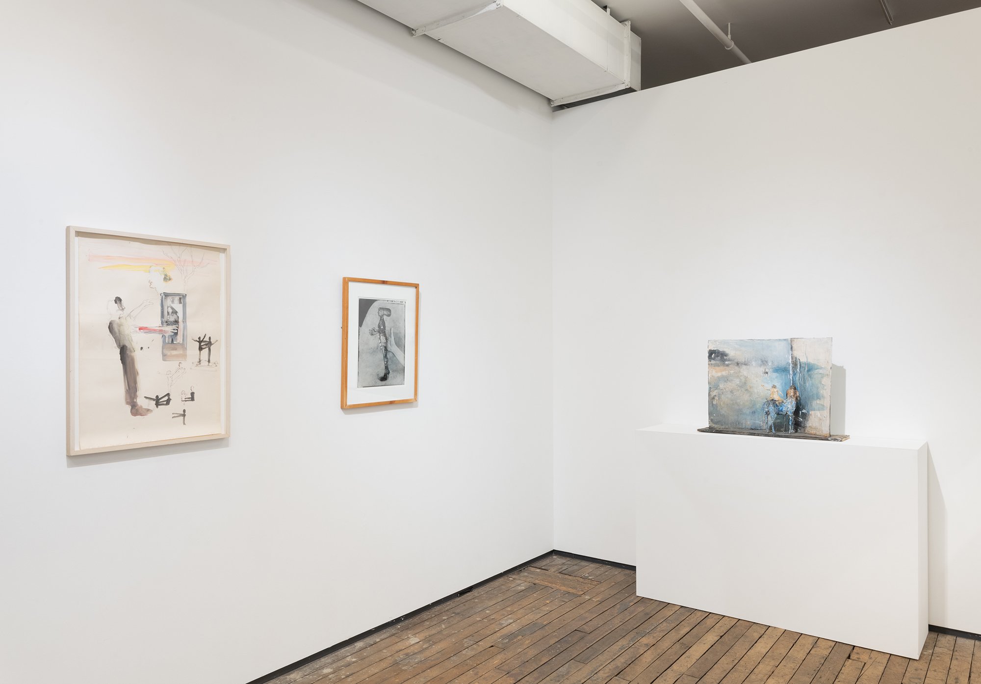 Installation view of Brian Graham, Goin’ Down the Road with Robert Frank at Zürcher Gallery, New York.
