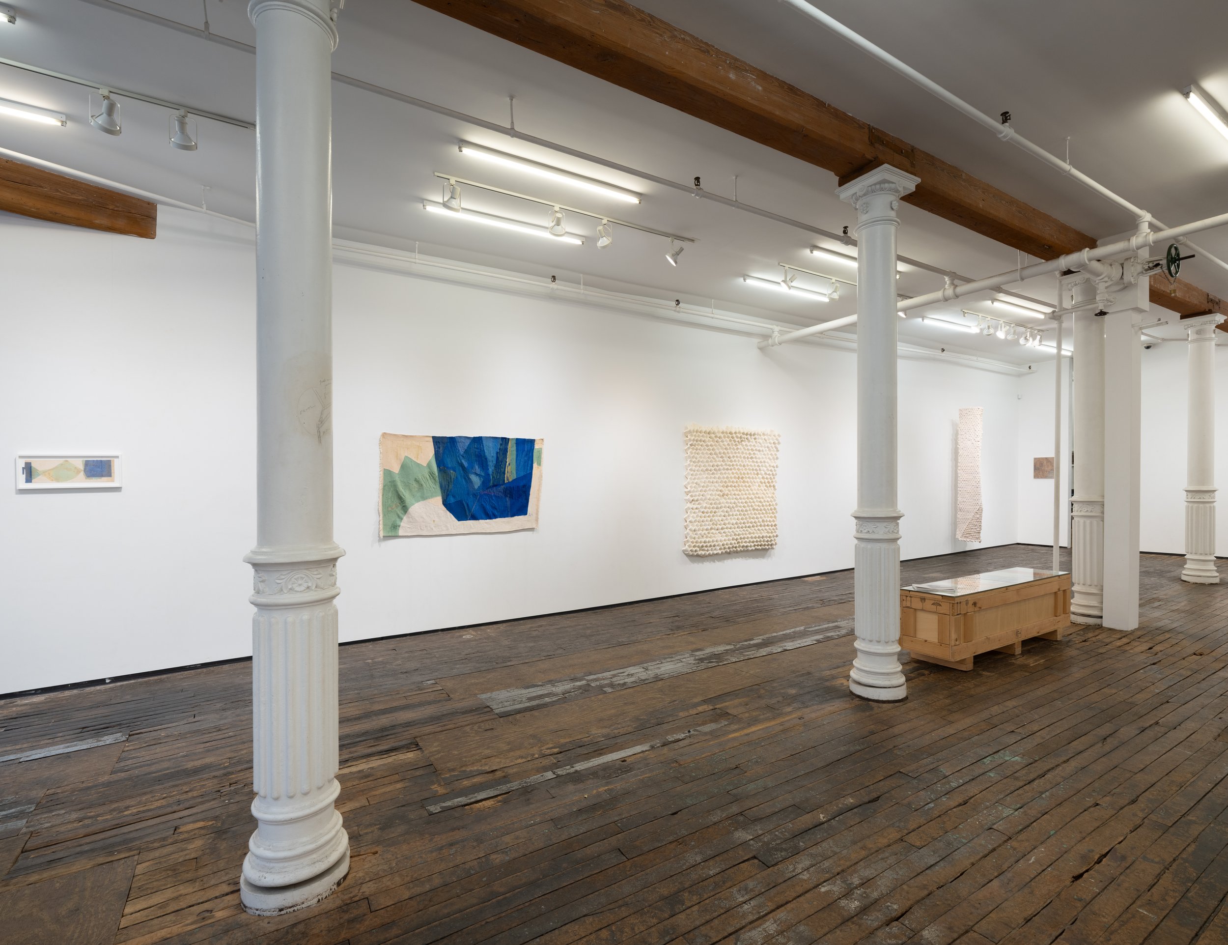  Installation view of Alice Adams, “Aubusson Days (1953–54) and After,” at Zürcher Gallery, New York (September 30–November 28, 2026).  Photo by Adam Reich 