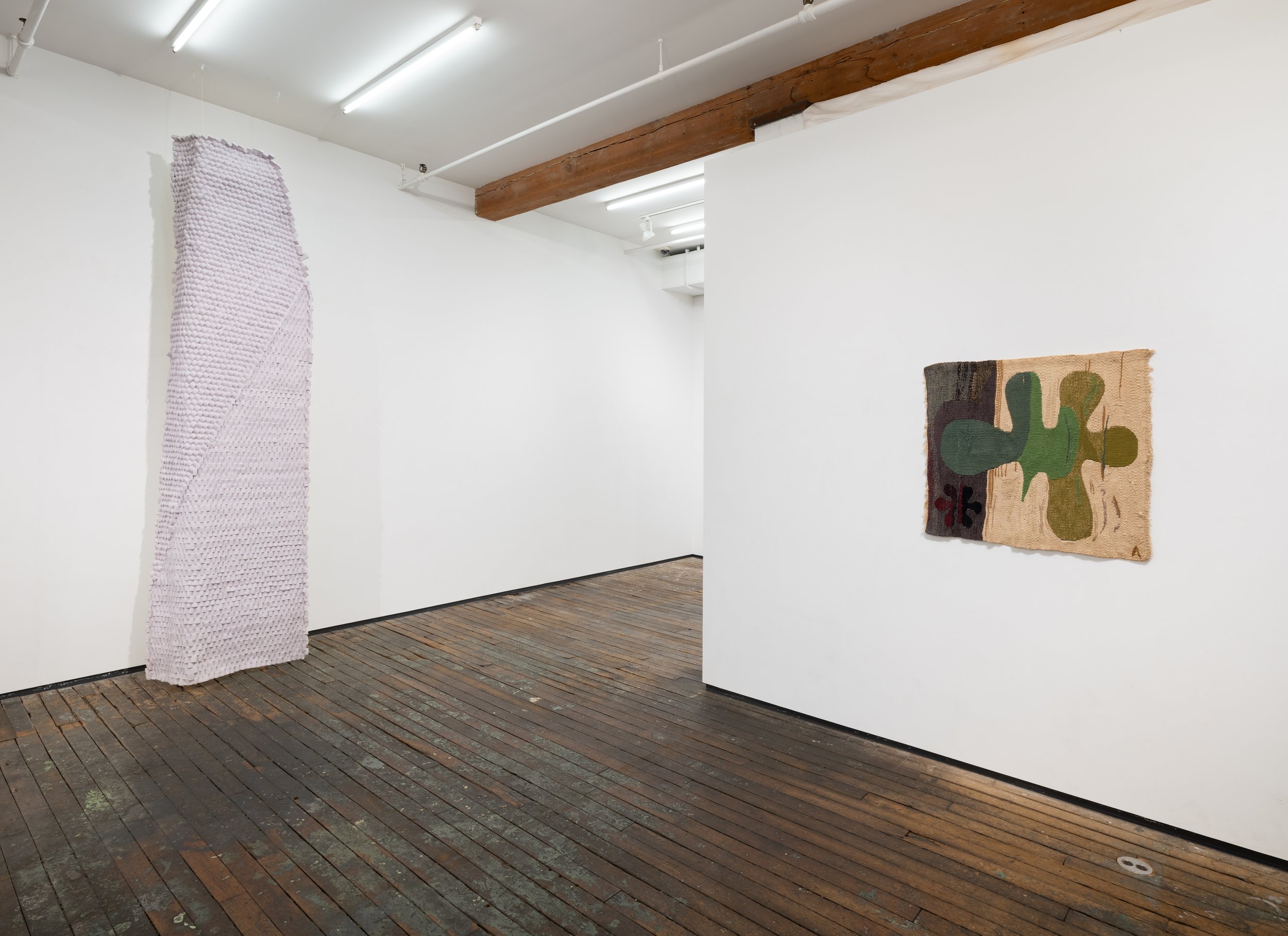  Installation view of Alice Adams, “Aubusson Days (1953–54) and After,” at Zürcher Gallery, New York (September 30–November 28, 2026).  Photo by Adam Reich 