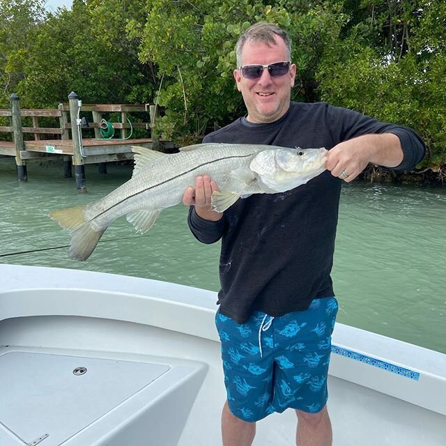 Another great day of fishing in the wind! Catching some snook, redfish, and a whole bunch of jacks!