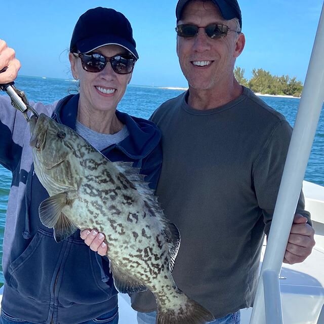 What a fun trip! The weather could not have been better. That #grouper sure gave her a workout and #jackcrevalle are always fun on medium tackle!