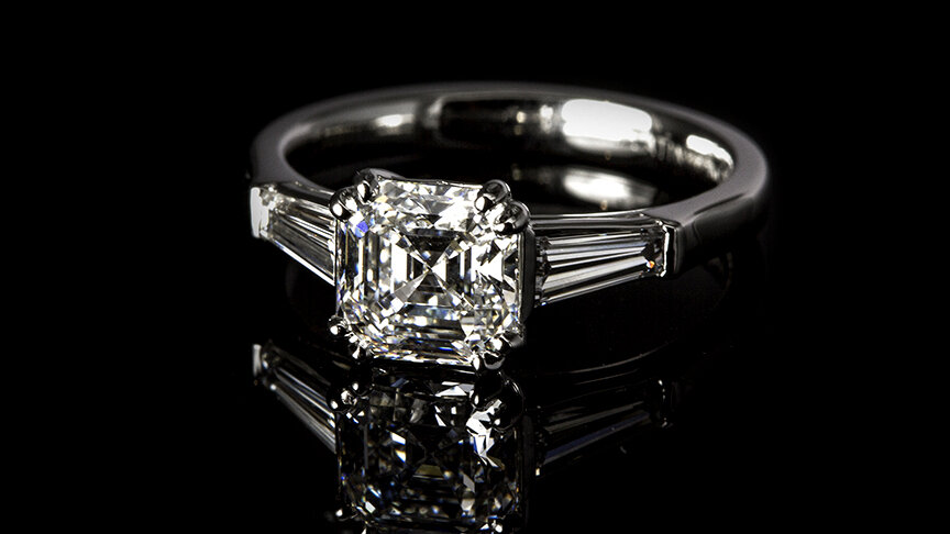 Asscher Cut Engagement Ring