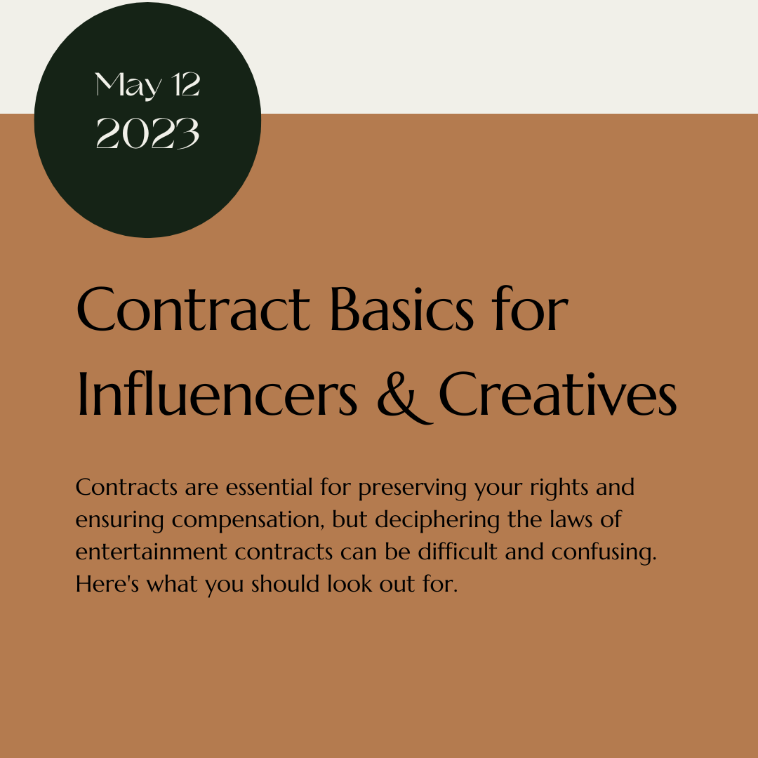 Contract Basics for Influencers and Creatives
