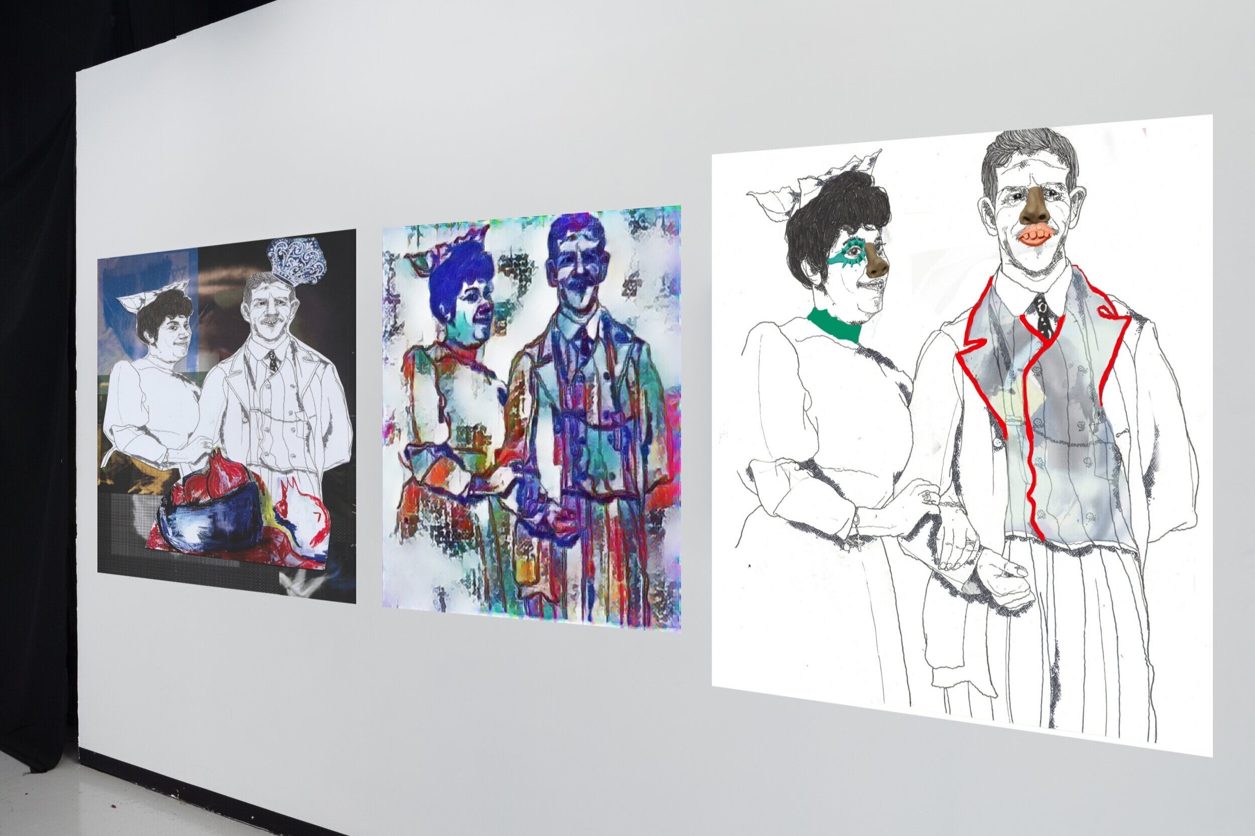  Digital edits of the artworks at Sydney Art Collective gallery space 