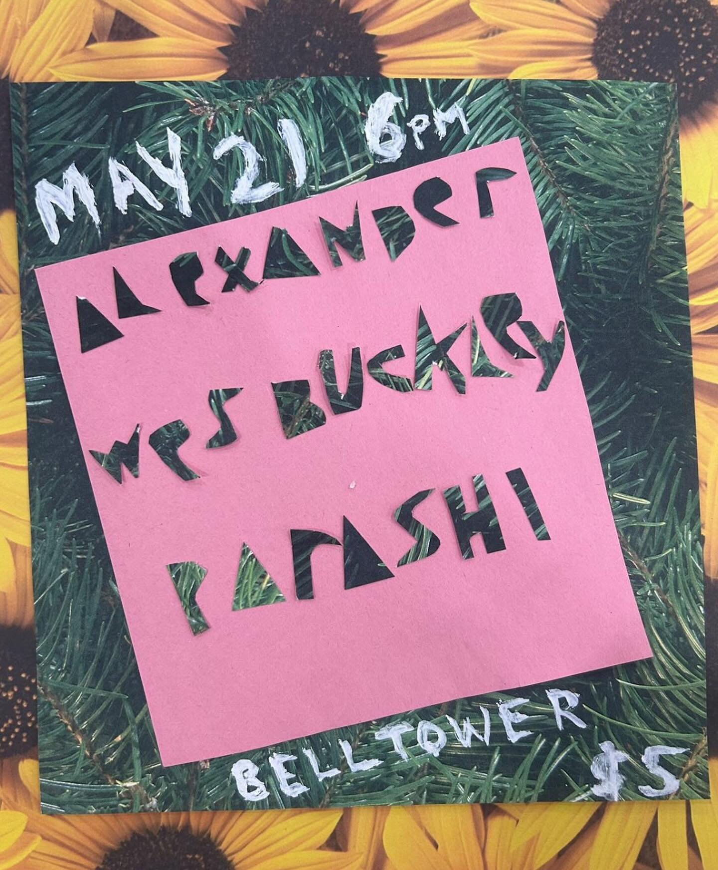 Here&rsquo;s what&rsquo;s next for shows at the shop!

5/21 - ALEXANDER, WES BUCKLEY, PARASHI (@das_guitar , @wesbuckleymusic , @parashi66 )

5/25 - LUPO CITTA, GERM HOUSE, CREATIVE WRITING (@chris.brokaw , @germ_house , @creativewritingband )

Hope 