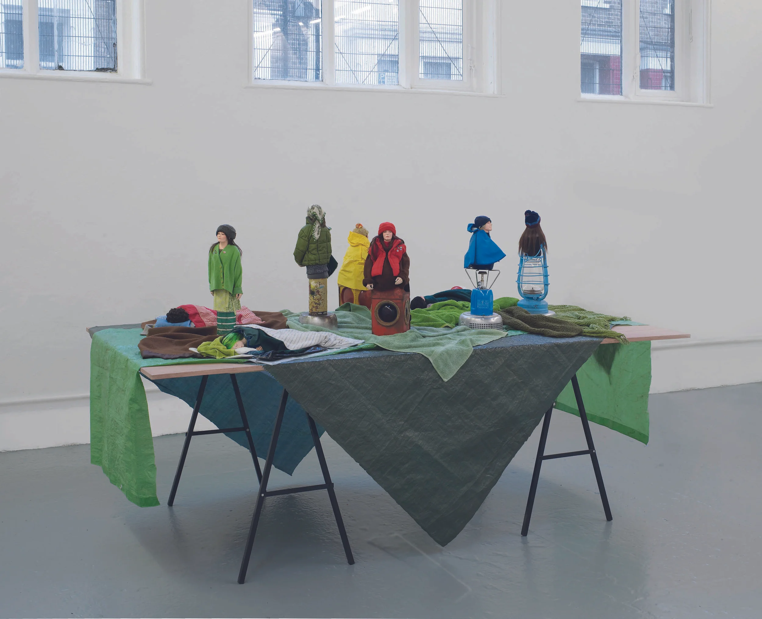 Tabletop Peacecamp 2015,  mixed media, installed at Studio Voltaire, London