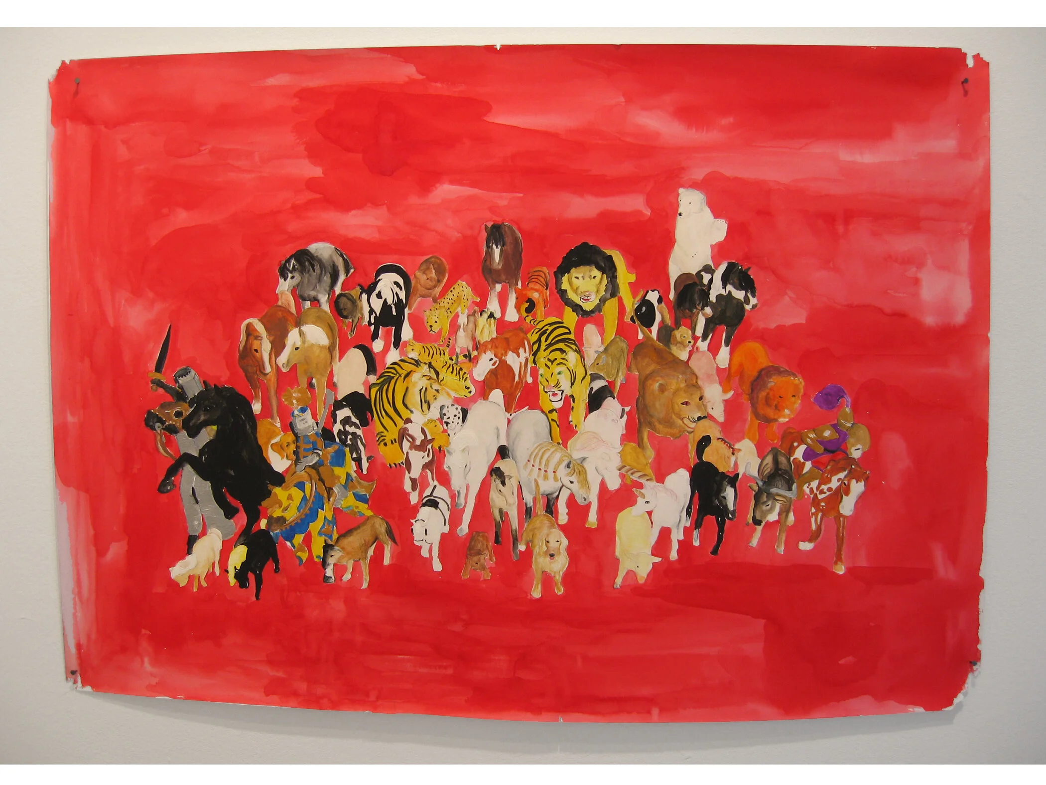 Red Parade 2010, watercolour on paper