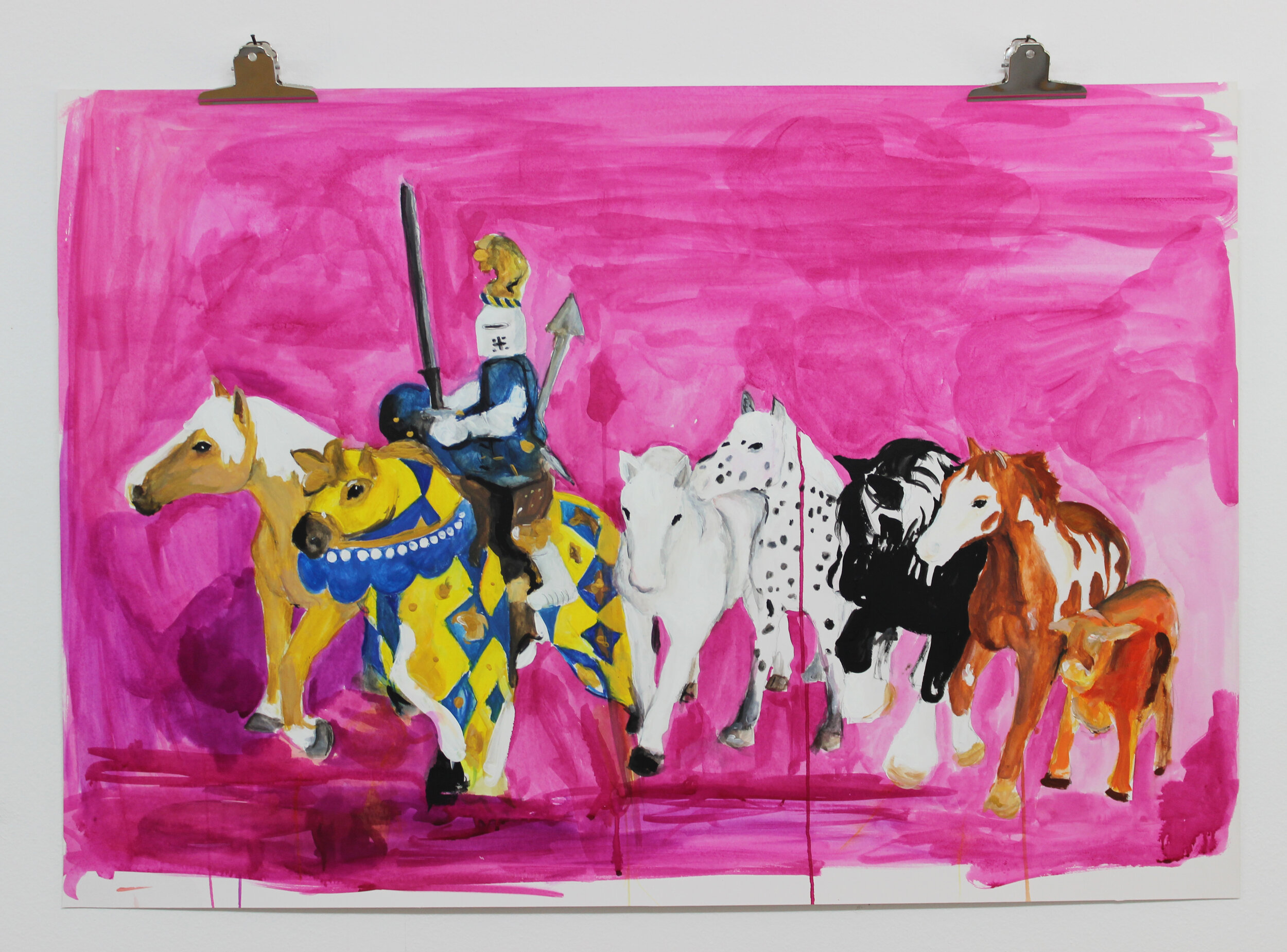 Pink Parade no1 2010, watercolour on paper