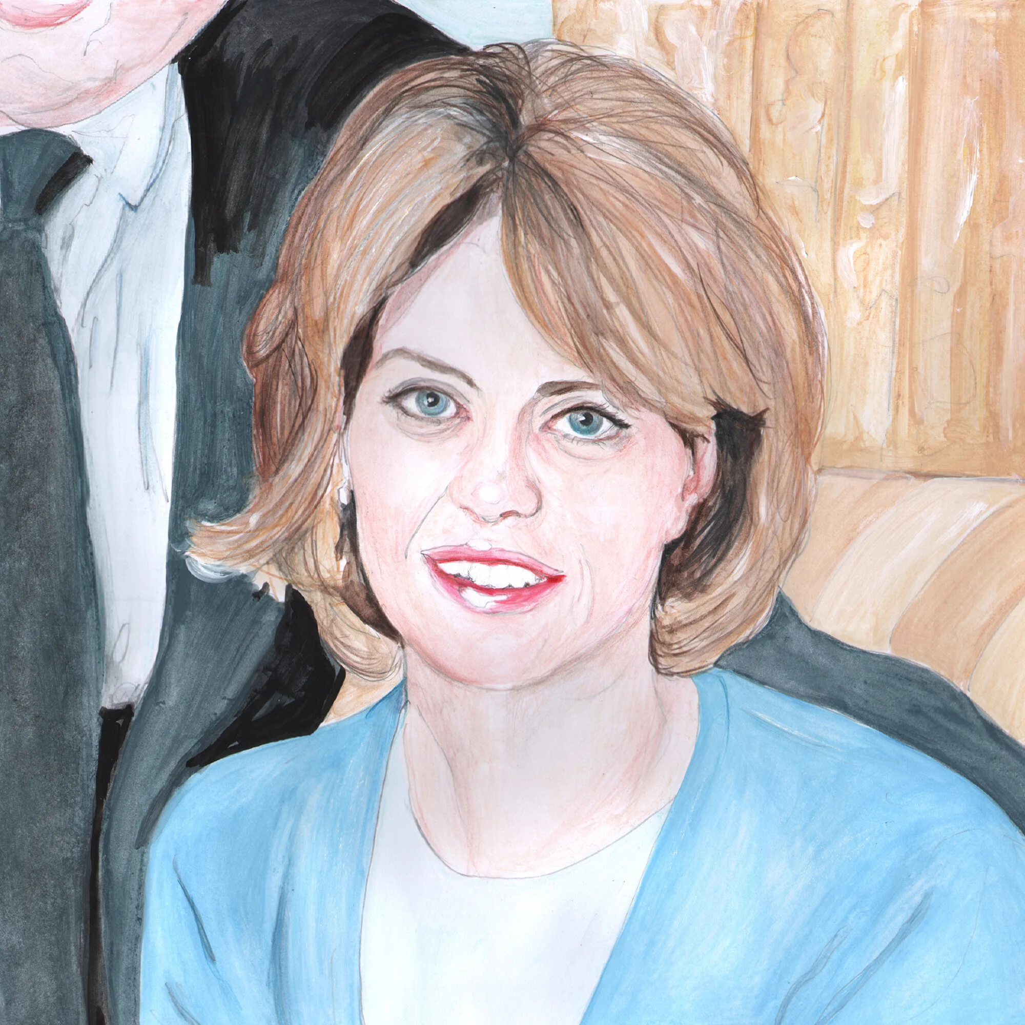 Tory Wives (Emma) 2016, watercolour on paper