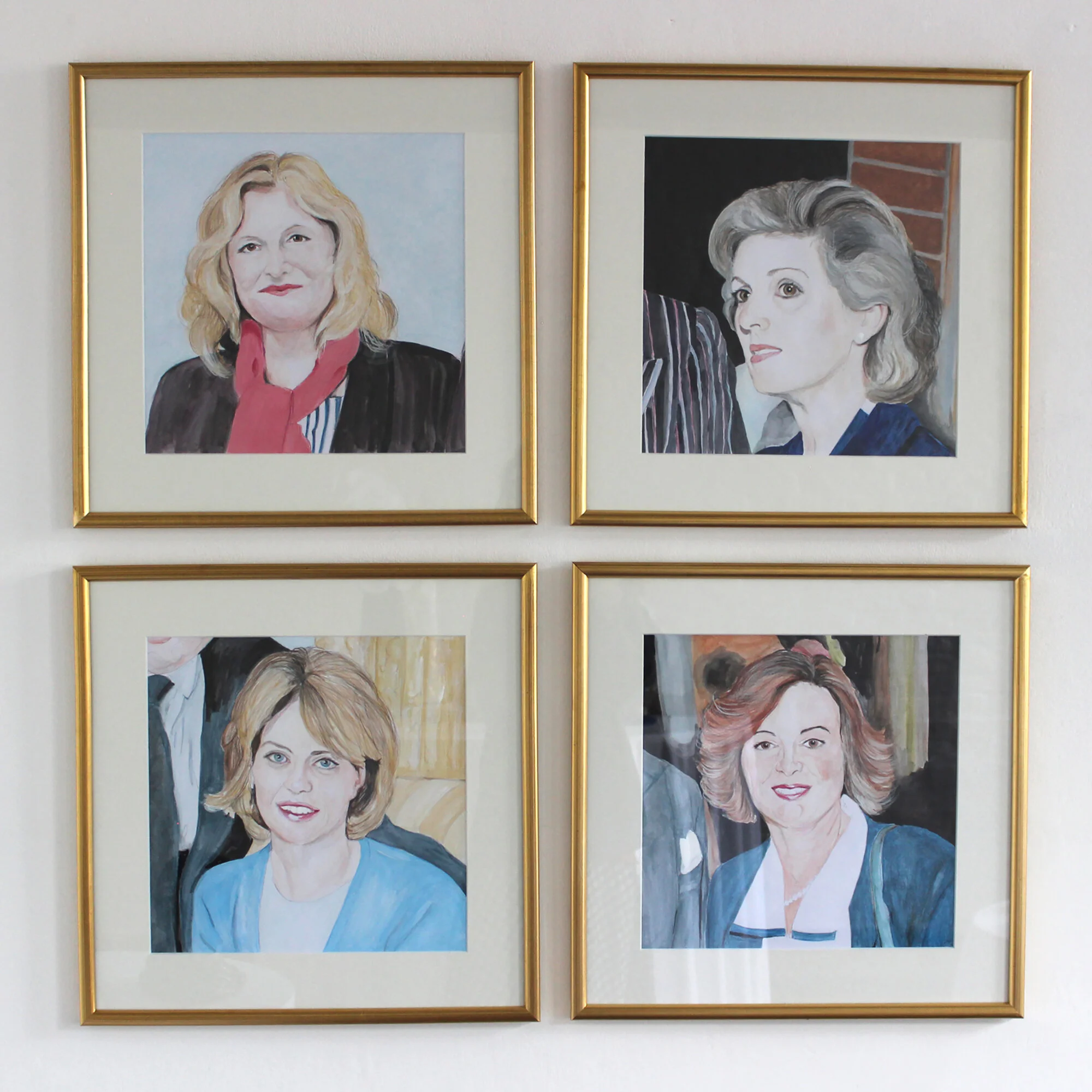 Tory Wives 2016, watercolour on paper