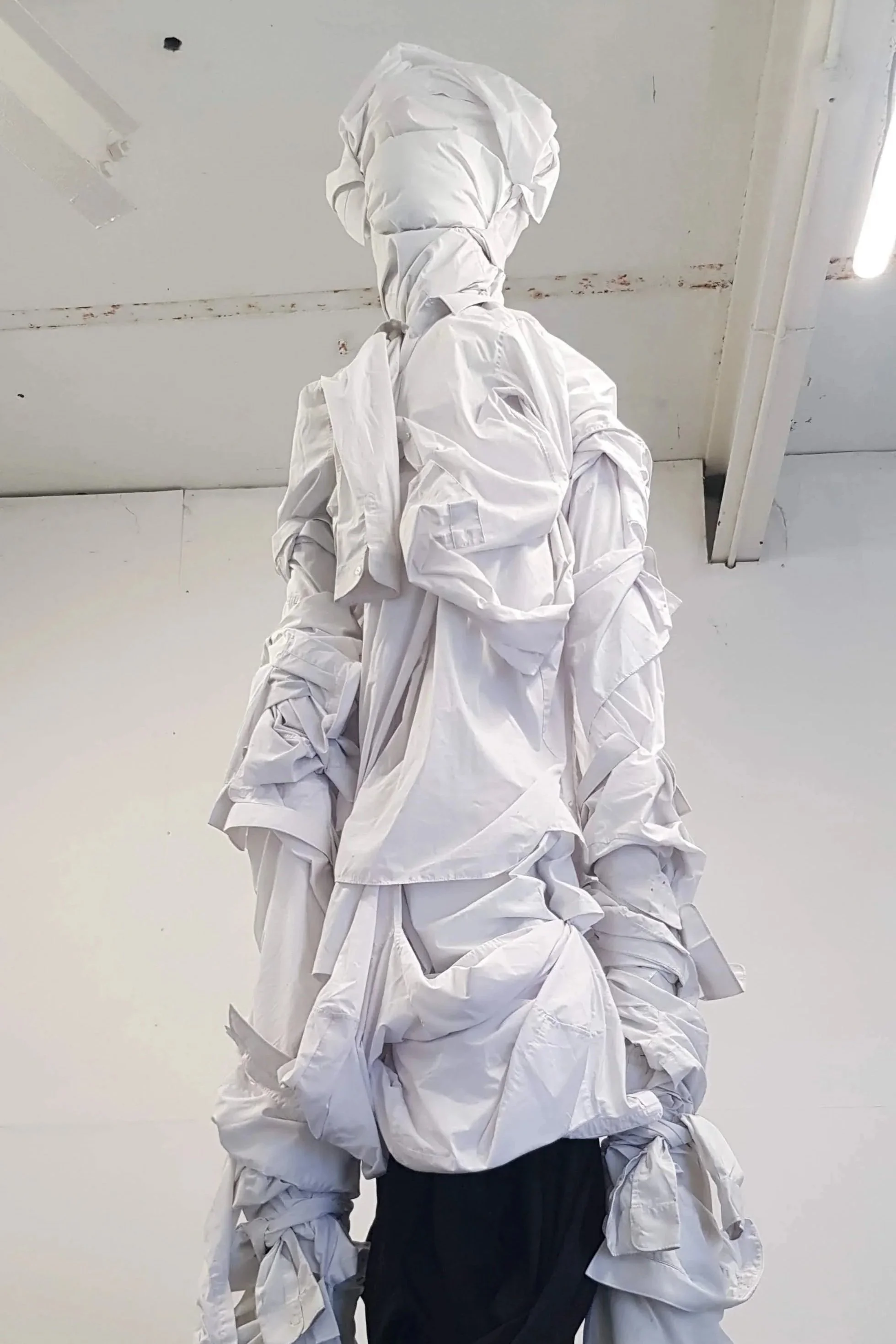 2024, The Tall 1, metal, clothing and plastic (detail)