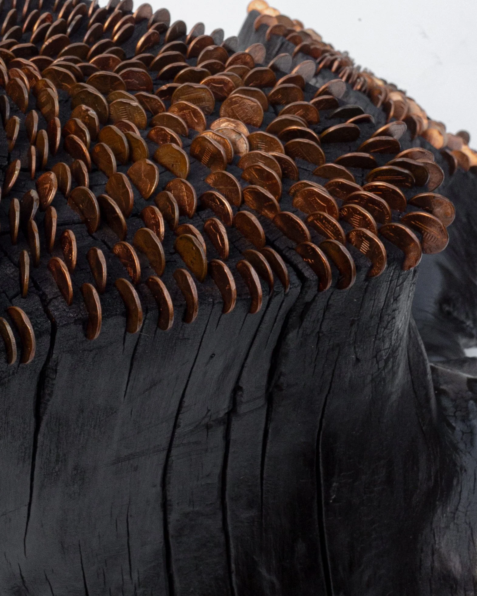 2025, Iron Key, wood and coins, detail