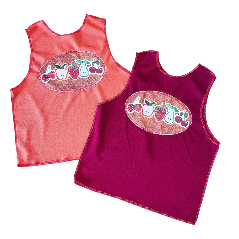Fruit Basket Tanks (Terracotta/Wine) (XS-XXL) — Maddy Page Knitwear