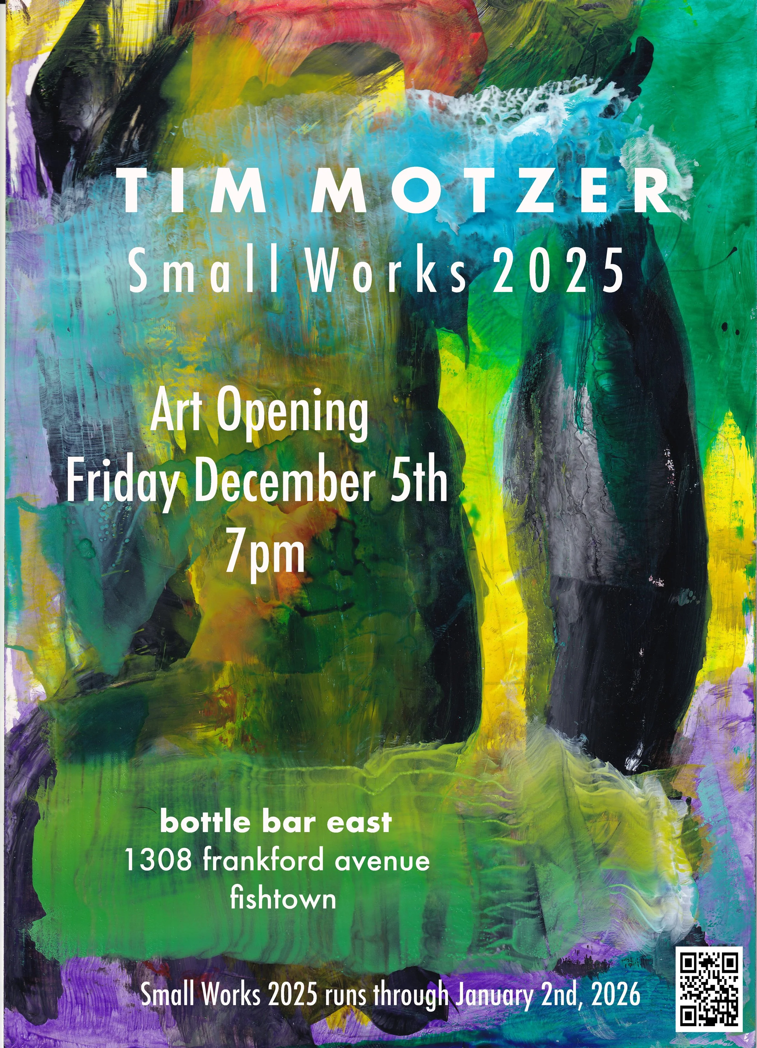 ART OPENING—&gt; Tim Motzer - Small Works 2025 Friday December 5th in Fishtown
