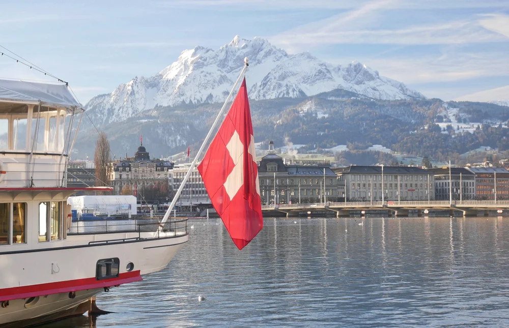 Lake Lucerne Switzerland Winter