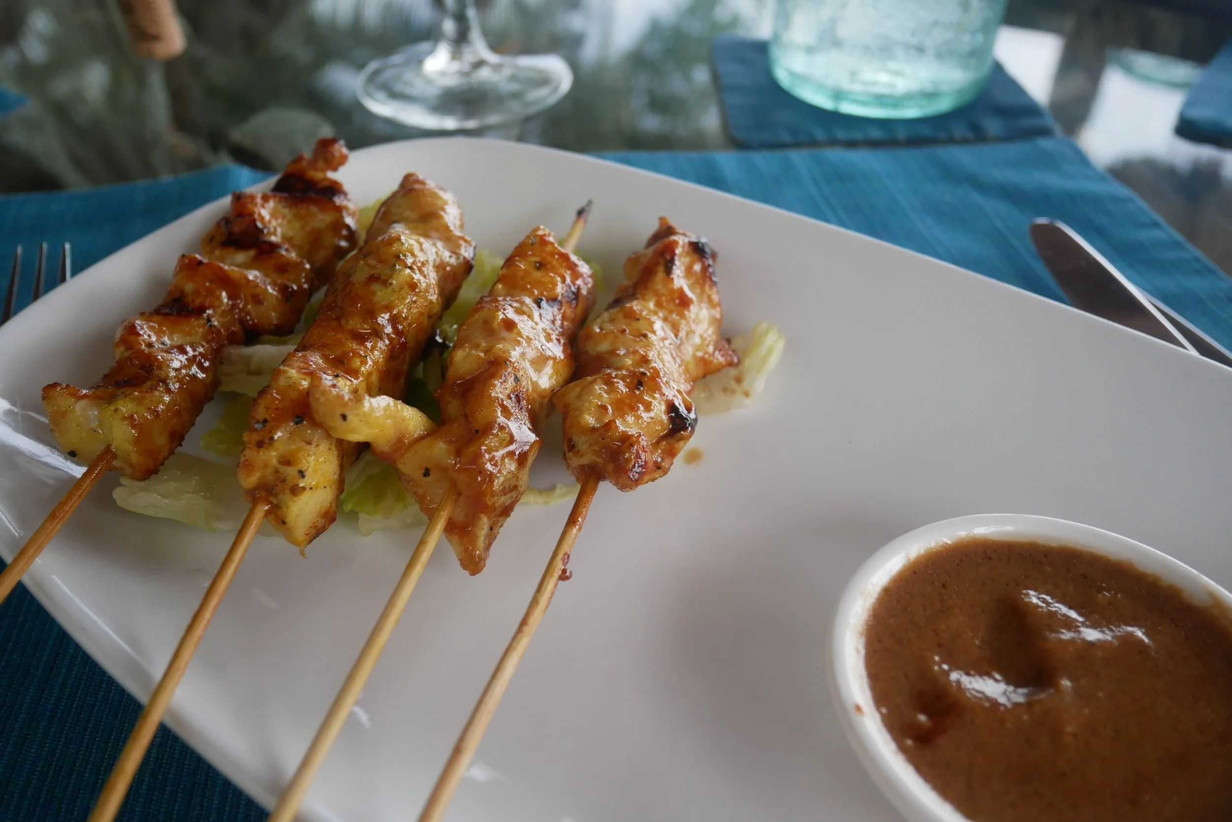 Petit St Vincent fish skewers.JPG
