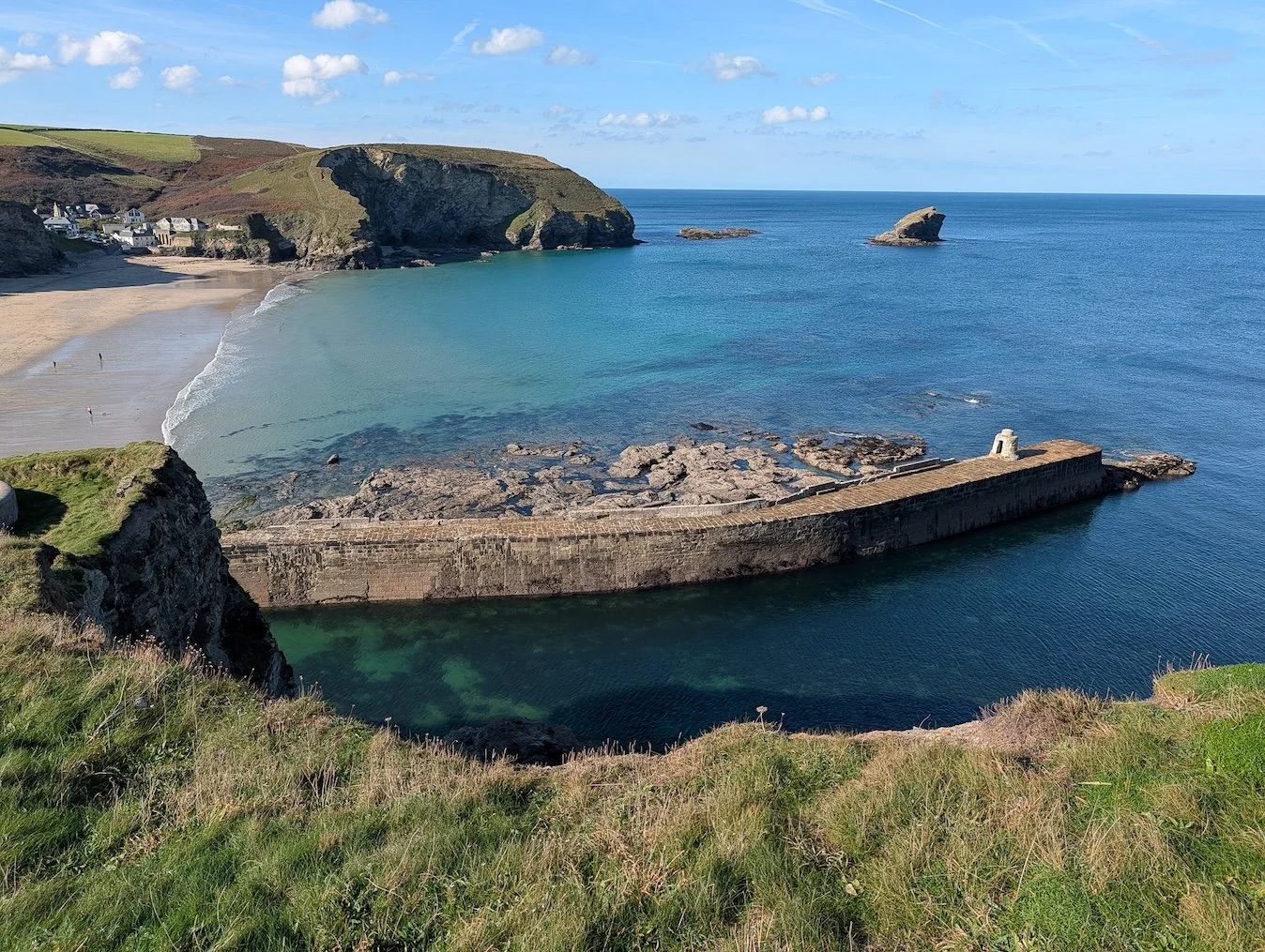 Portreath beach and harbour mouth.jpg