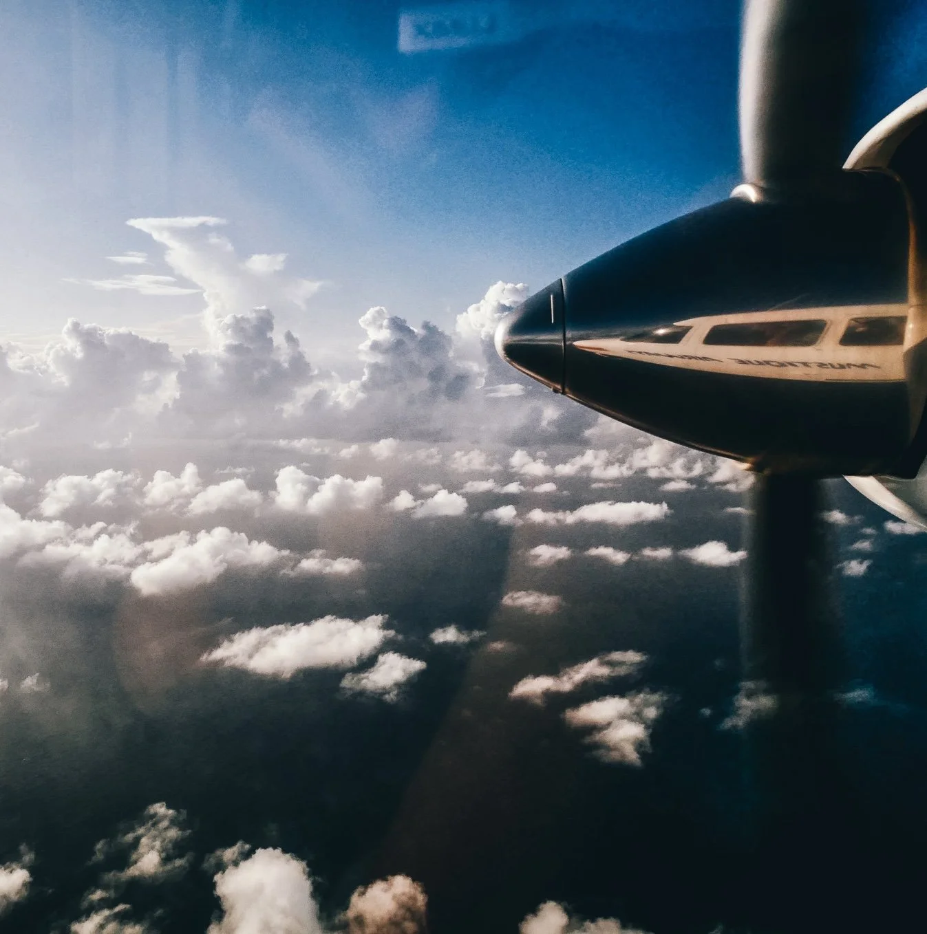 Flying to Petit St Vincent in the Grenadines