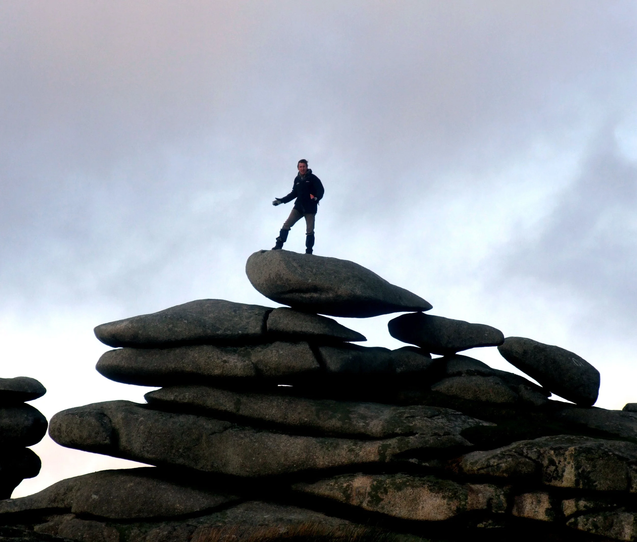 Martin Hesp on the roof of Bodmin Moor