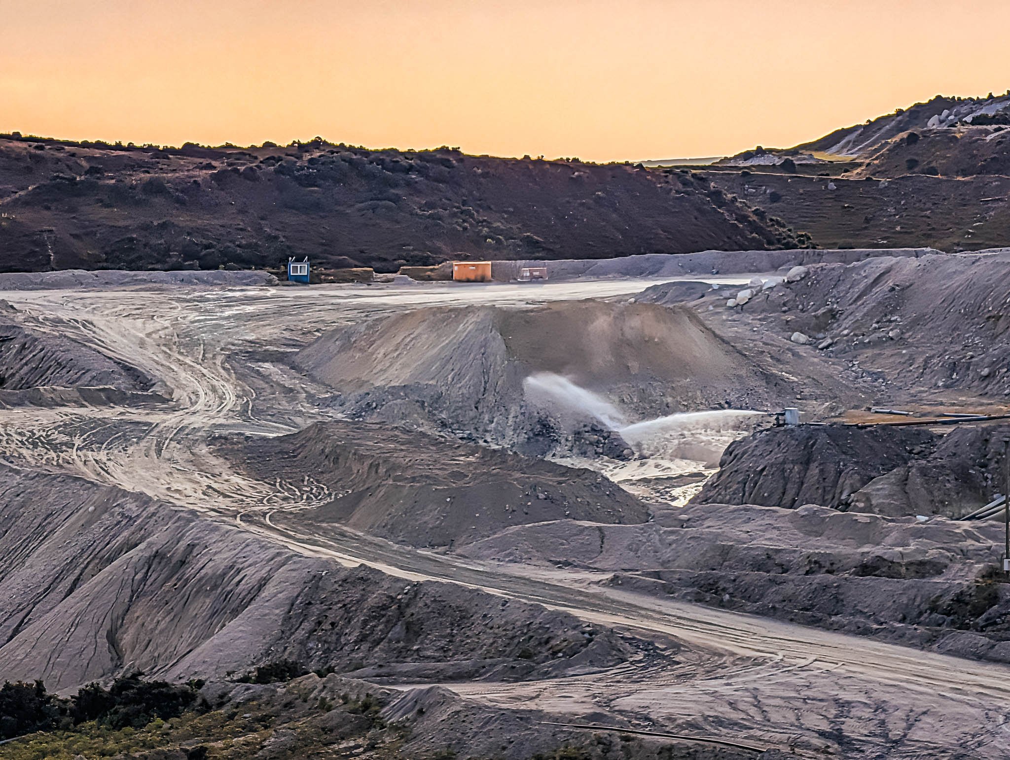China clay pit near Trowlesworthy Tor