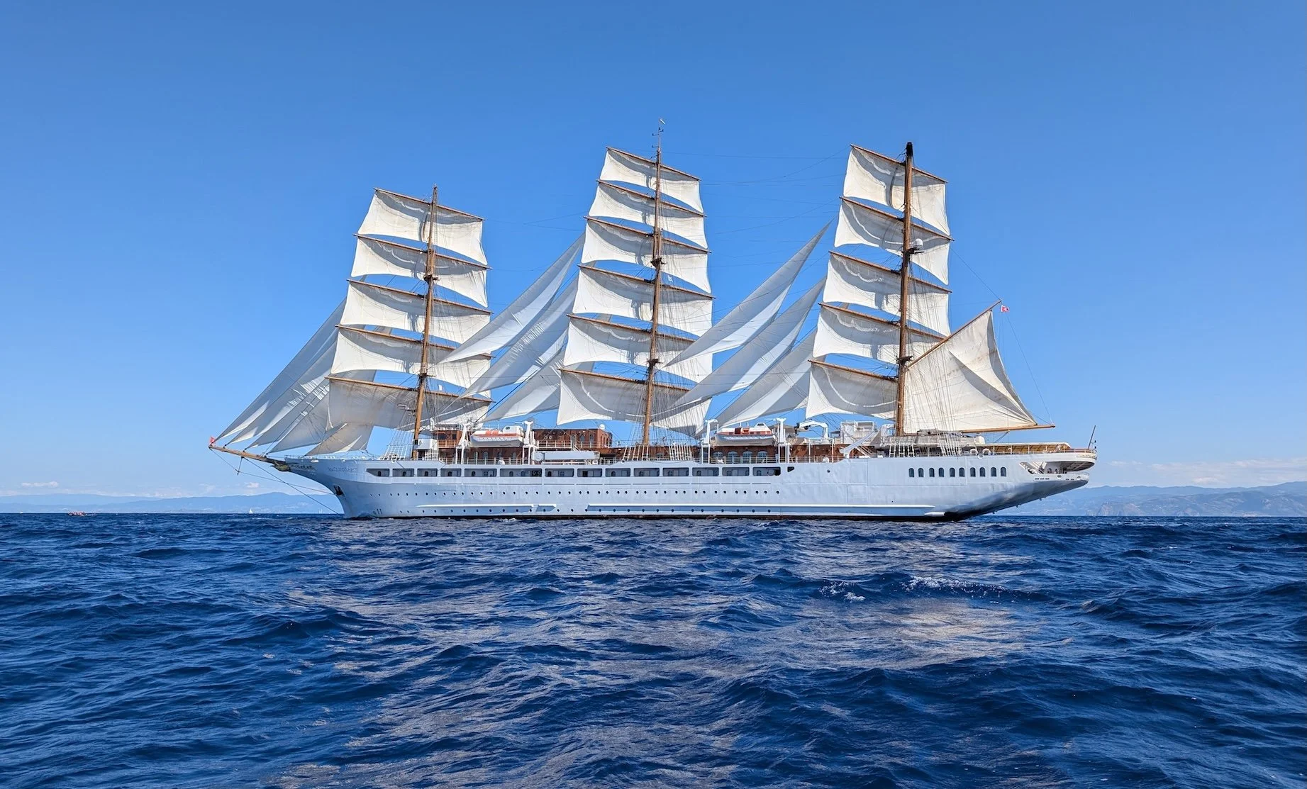 Sea Cloud Spirit under full sail