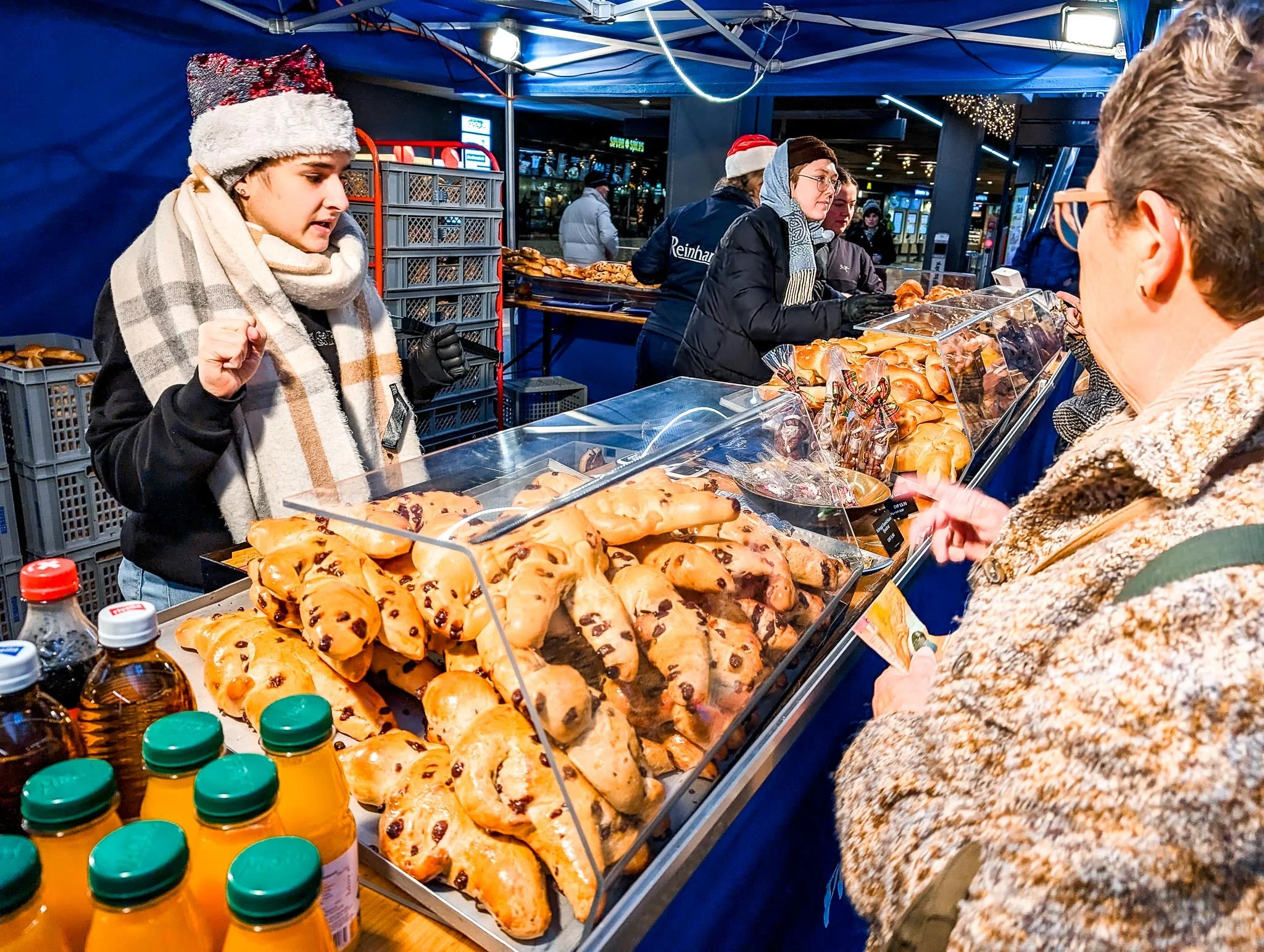 Bern Christmas Markets fresh food stalls