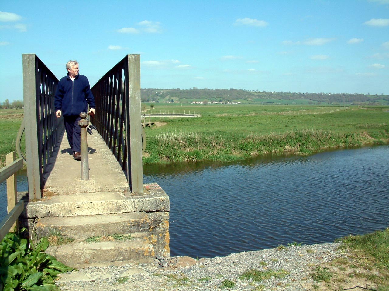 walker on the Somerset Levels