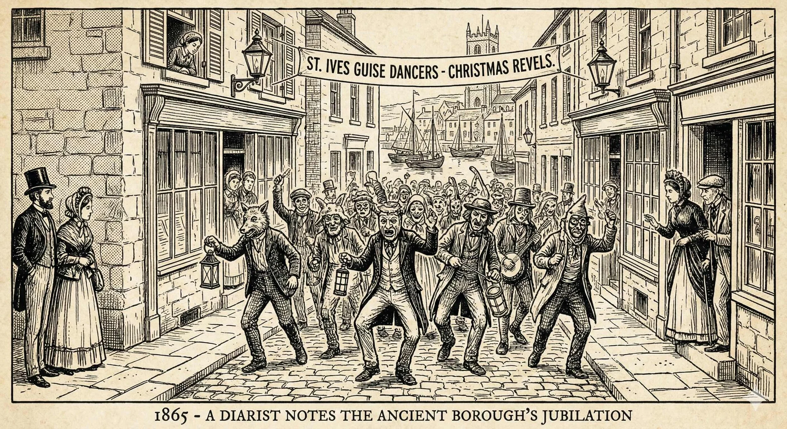 Guise dancing in St Ives