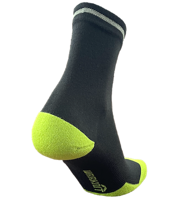 360 Reflective Stripe 9 inch Crew in Black/Macaw Green