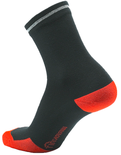 360 Reflective Stripe Crew 9 inch Leg in Black/High Risk Red