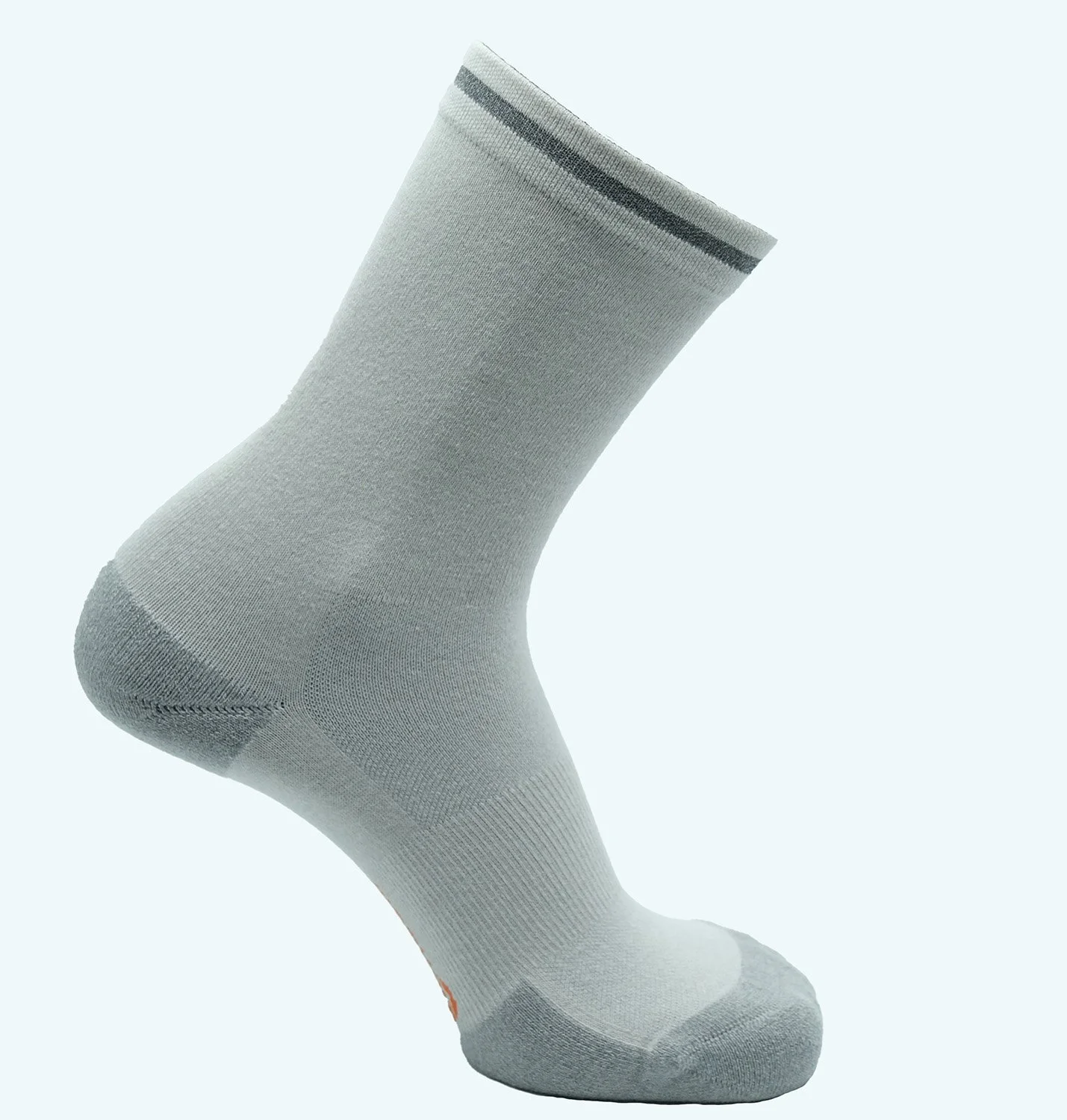 360 Reflective silver top stripe, body light grey heather, heel toe medium grey heather