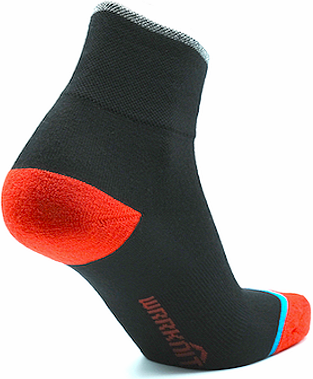 360 Reflective Quarter Sock Black/High Risk Red