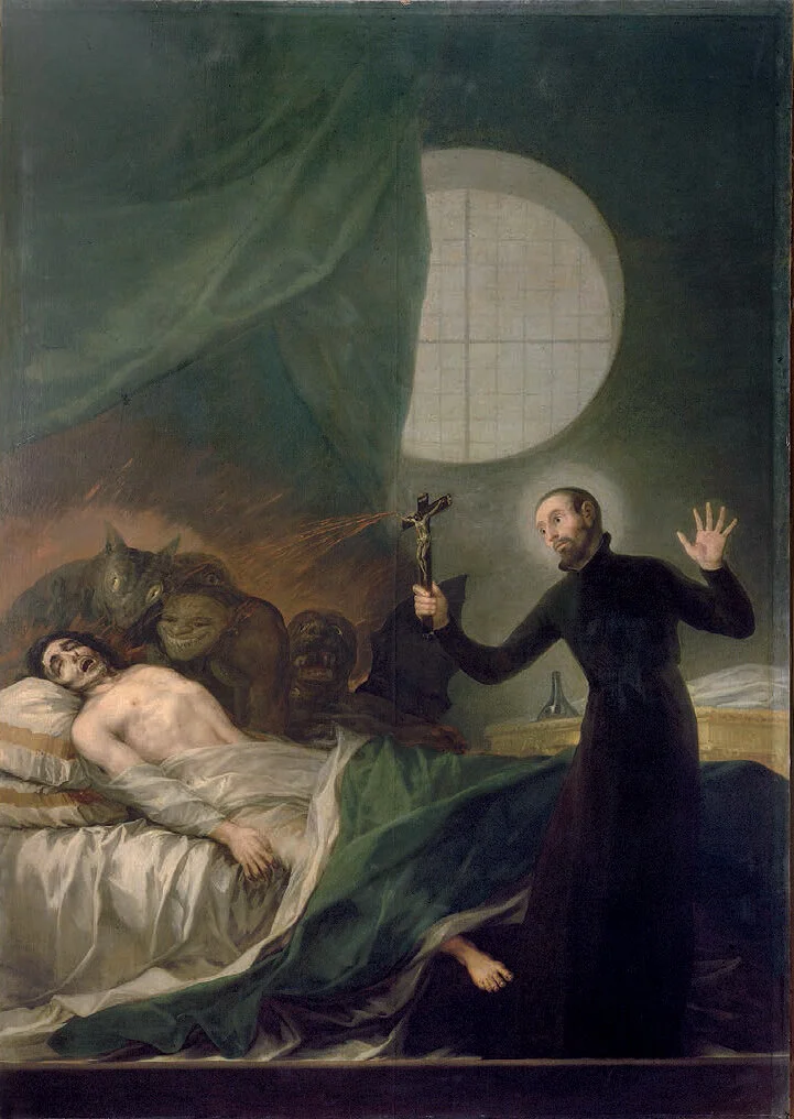 Francis Borgia Helping a Dying Impenitent (1788) av Goya