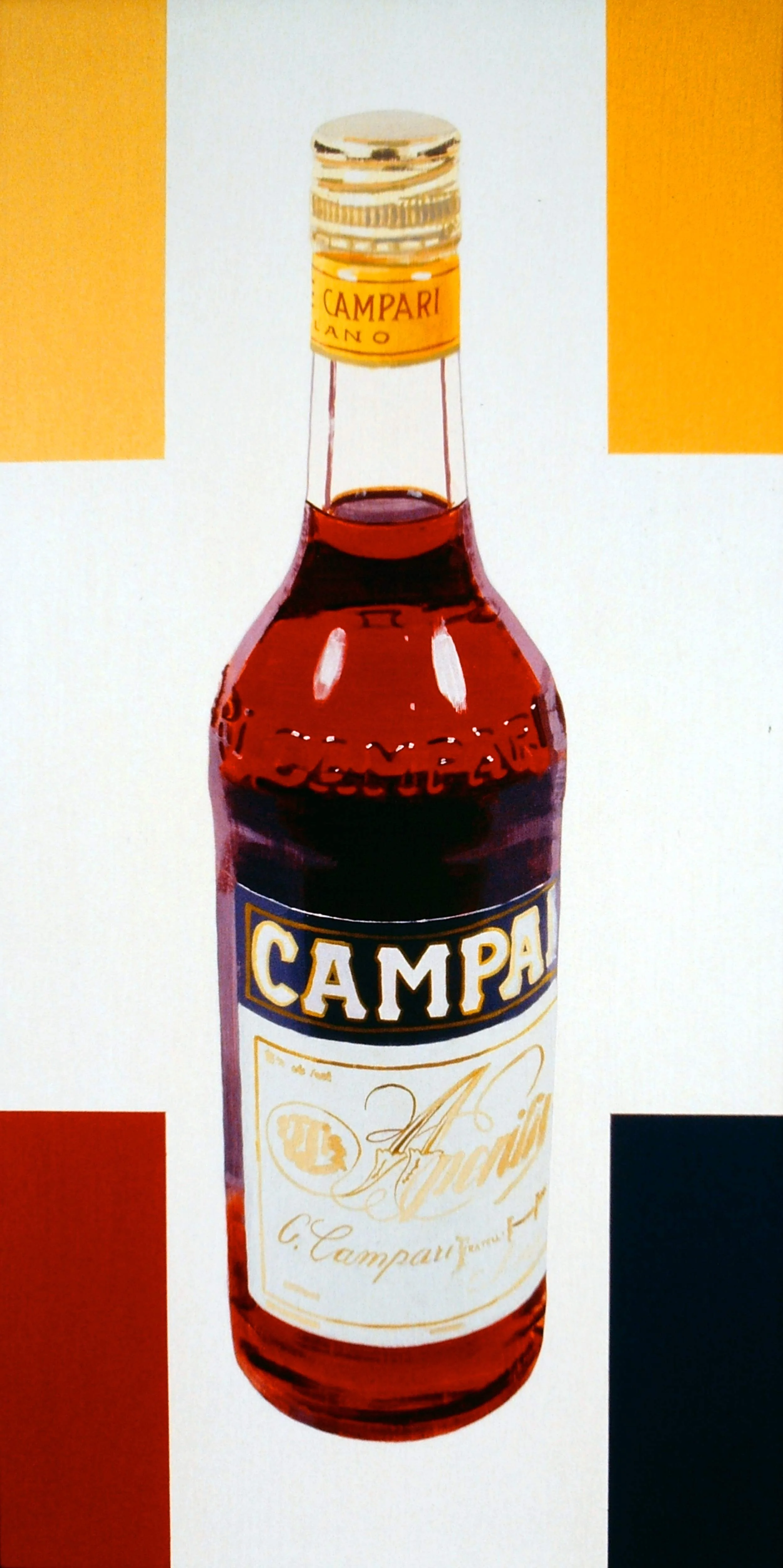   STILL (Campari II)  1998, oil and varnish on oak panel, 32 x 16 in. 