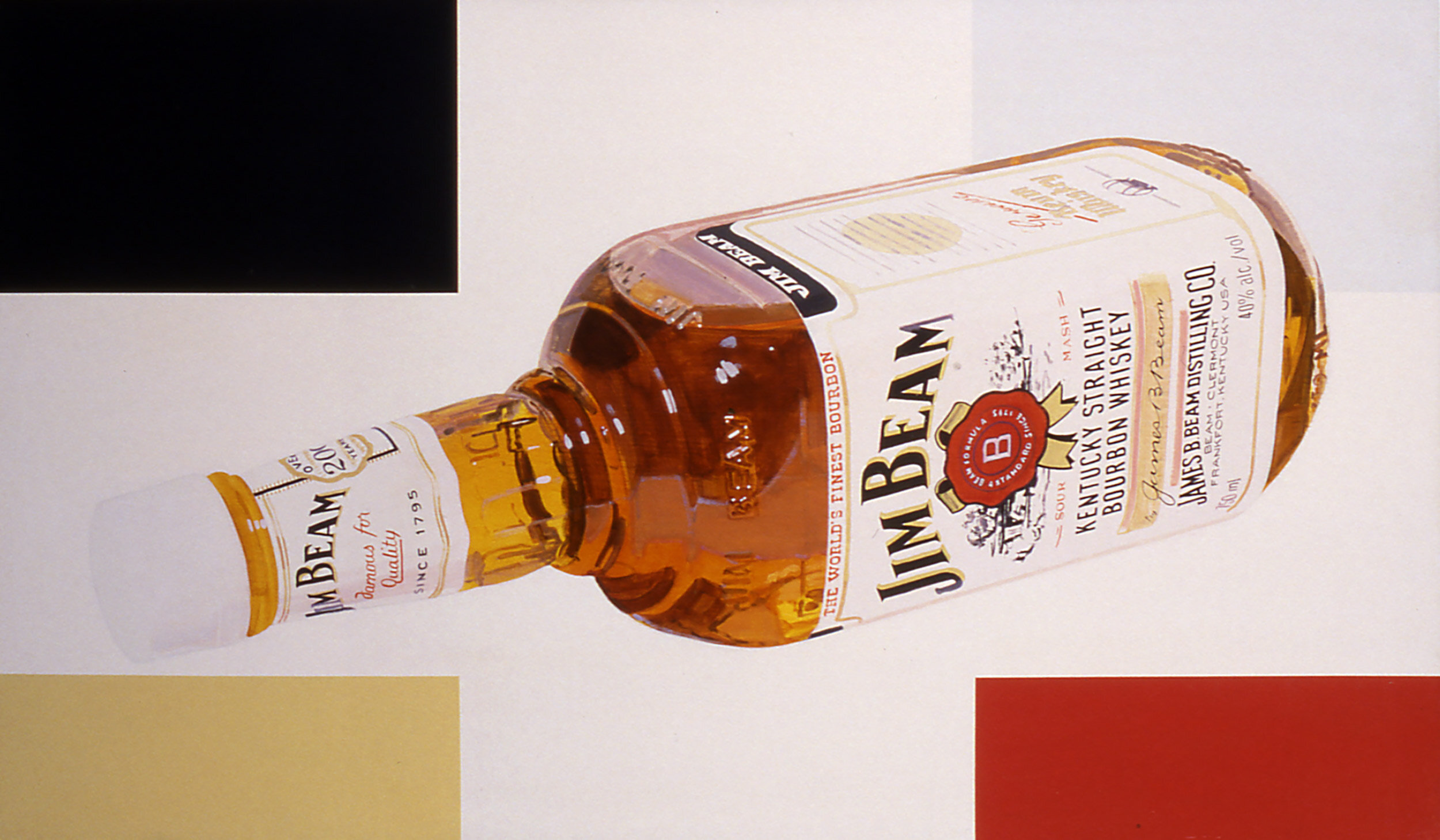   STILL (Jim Beam, Flat)  1997, oil and varnish on oak panel, 40 x 68 in. 