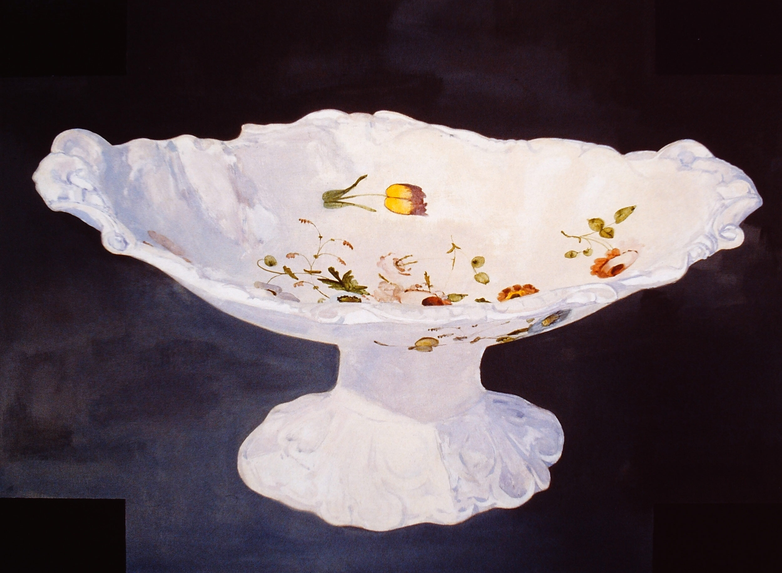   Spectral Lineage III  1991, oil and varnish on oak veneer, 36 x 48 in. 