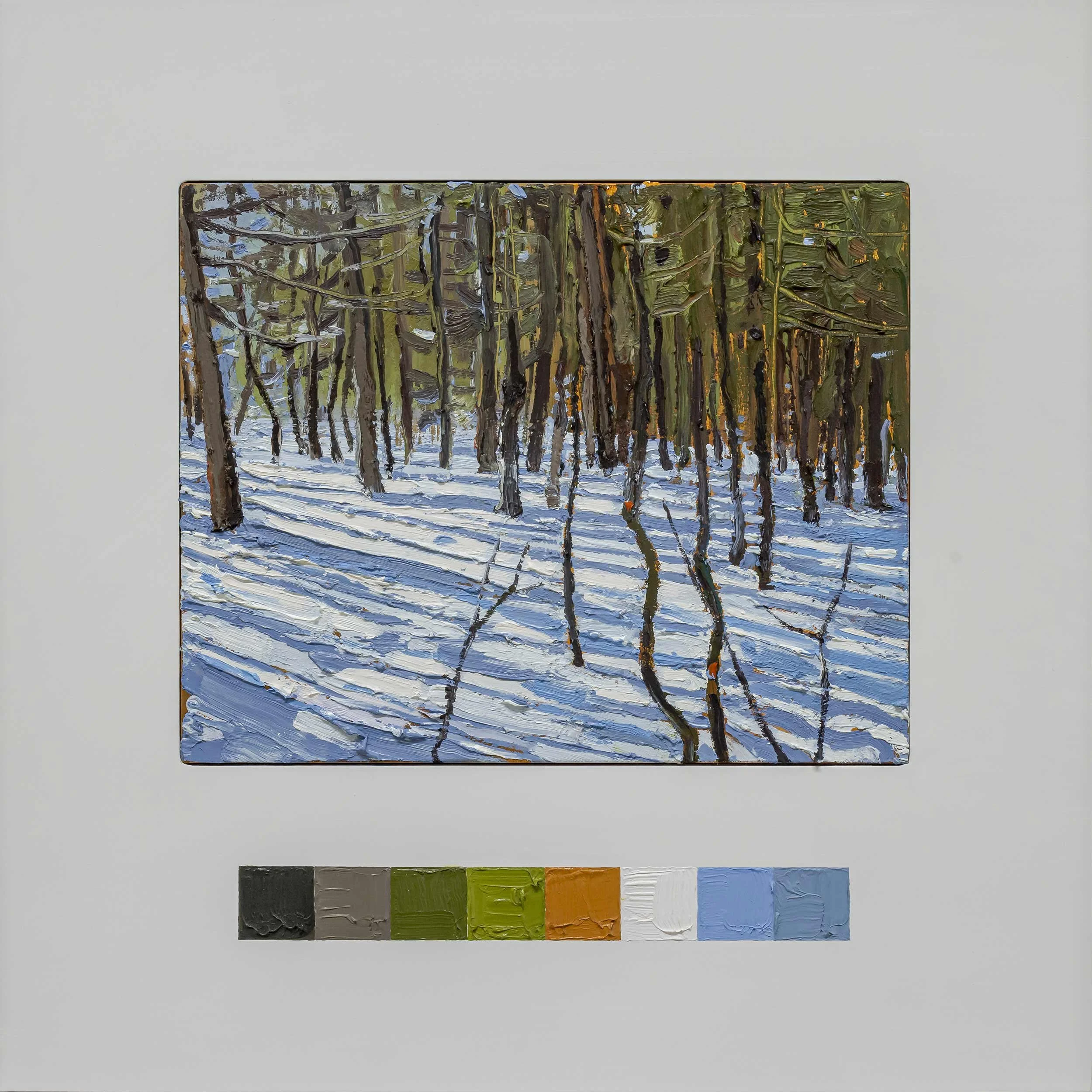   COLOUR CHART V  2022, mixed media on wood 18 x 18 in. 