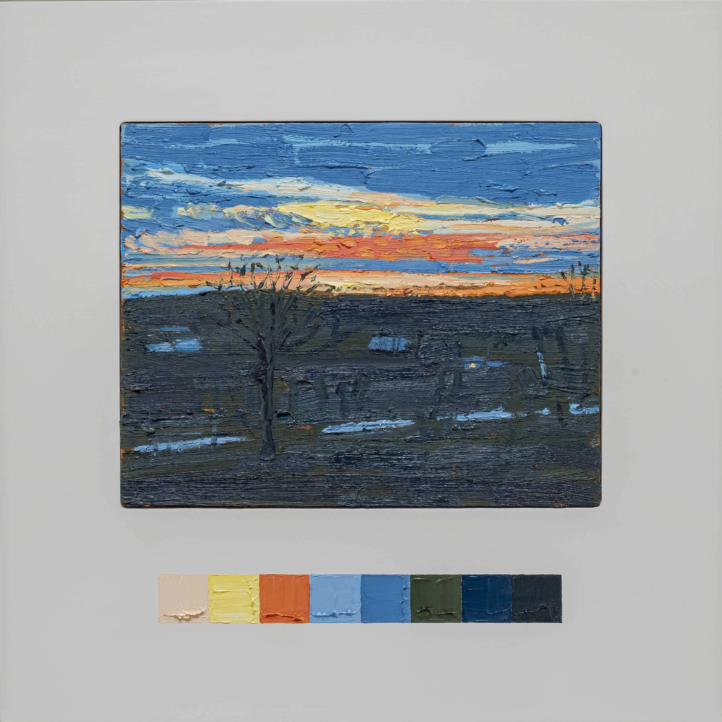   COLOUR CHART IX  2022, mixed media on wood, 18 x 18 in. 