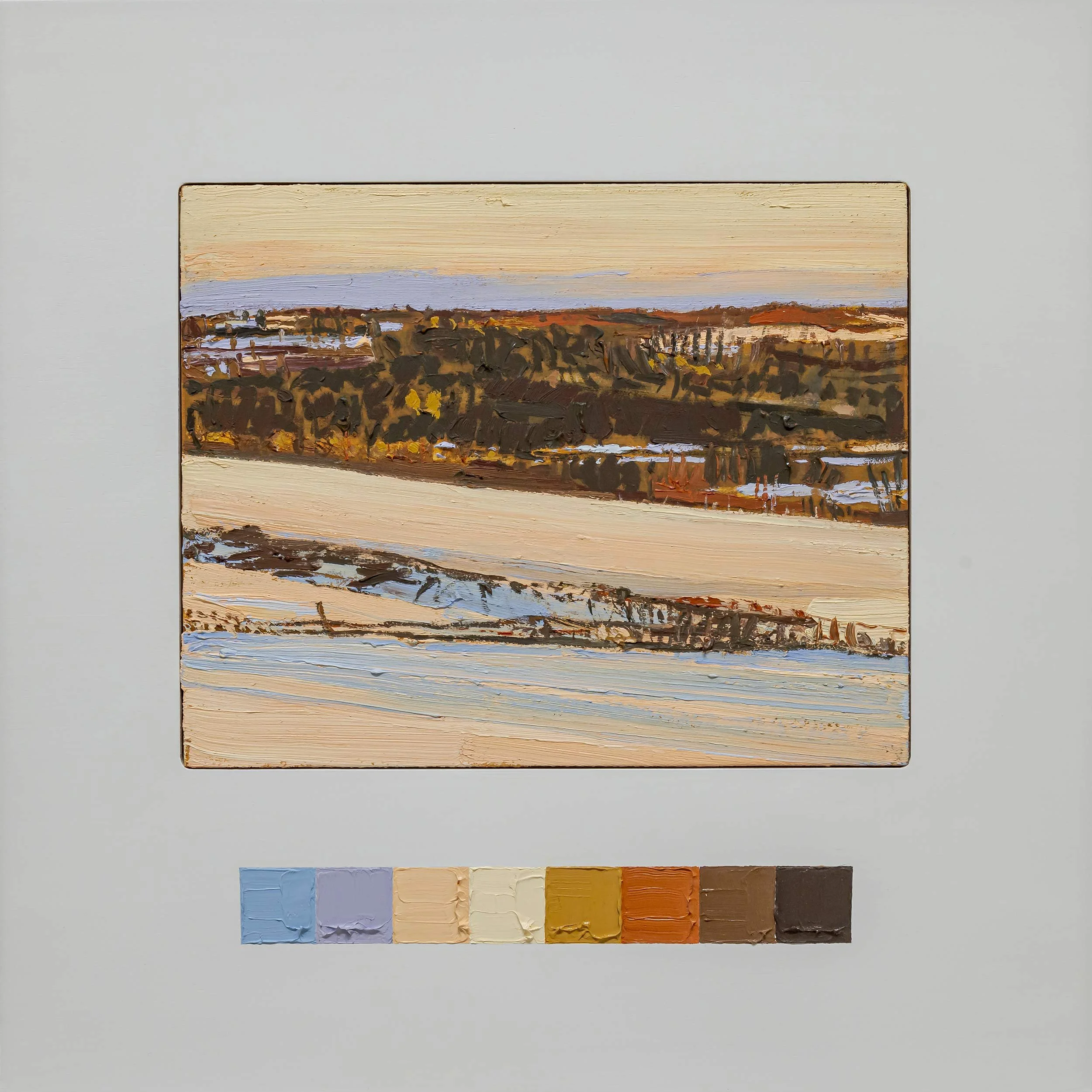   COLOUR CHART X  2022, mixed media on wood, 18 x 18 in. 