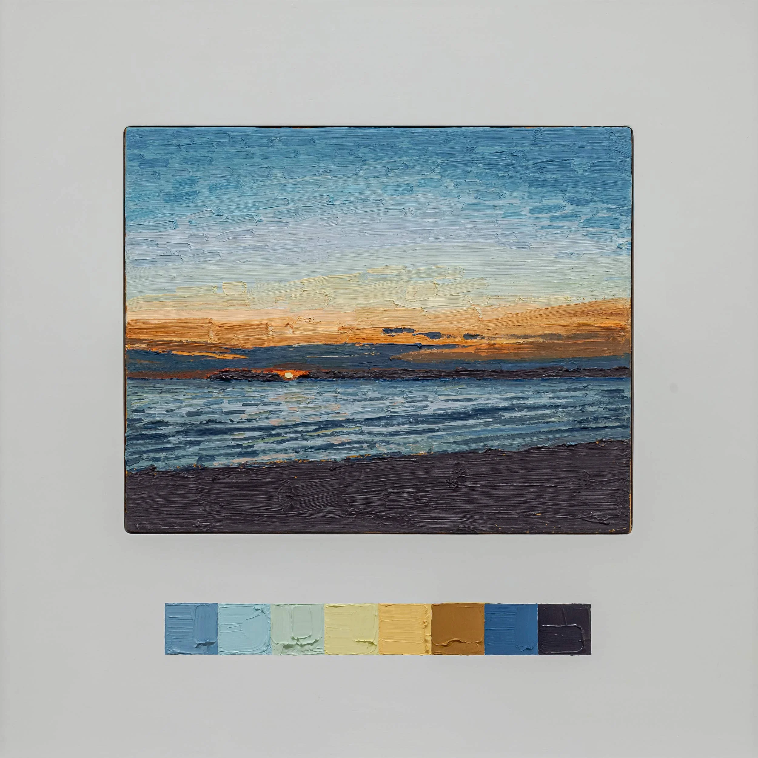   COLOUR CHART XII  2022, mixed media on wood, 18 x 18 in. 