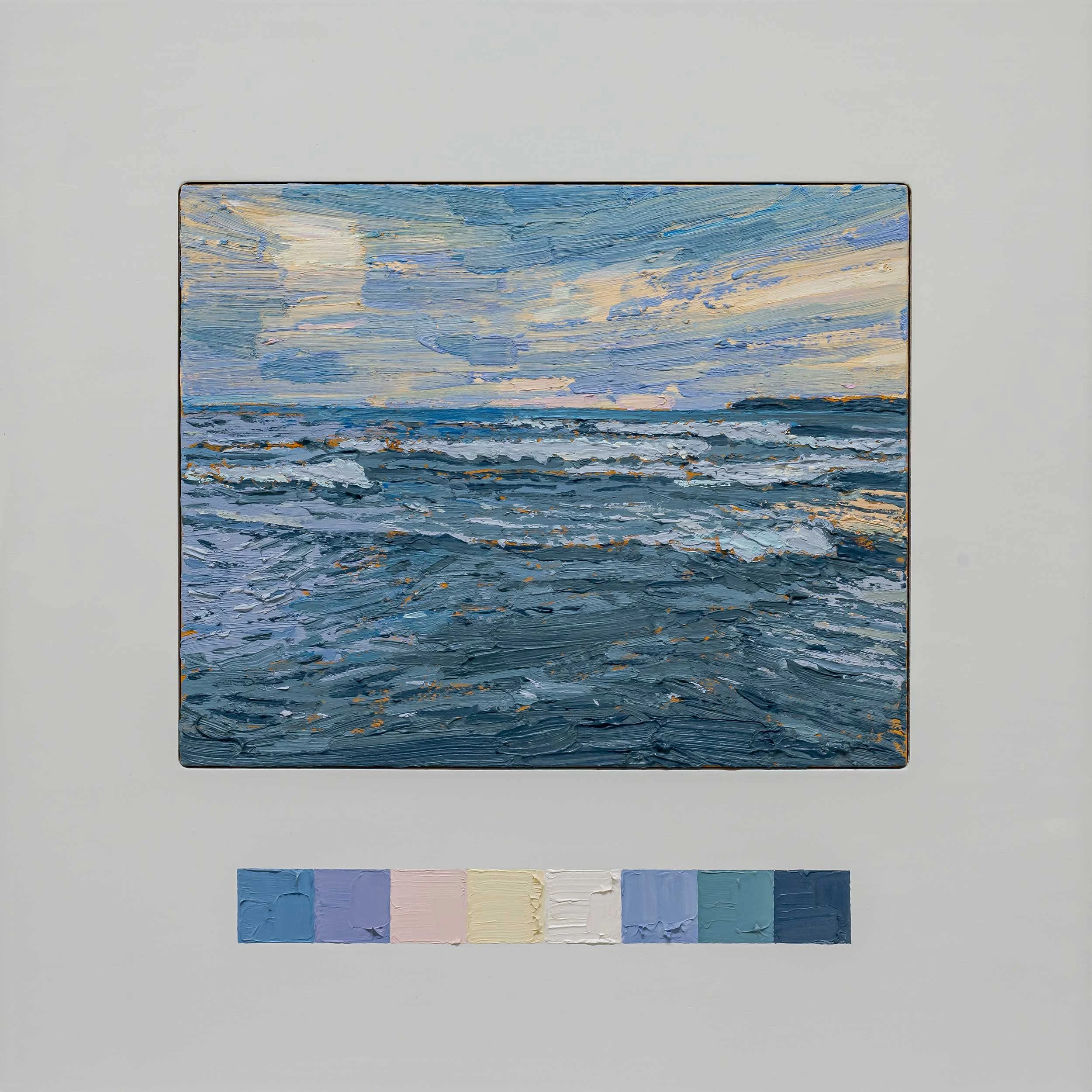   COLOUR CHART XIII  2022, mixed media on wood, 18 x 18 in. 