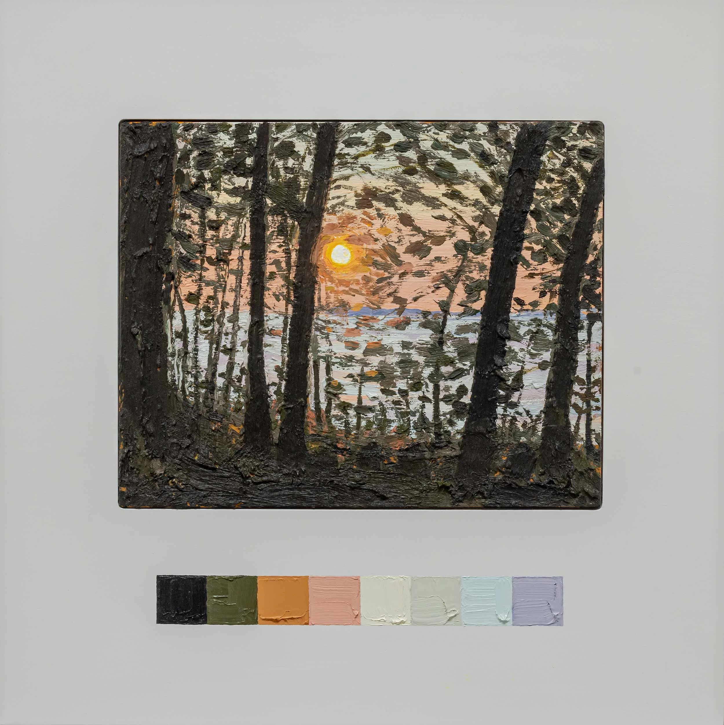   COLOUR CHART XIV  2022, mixed media on wood, 18 x 18 in. 