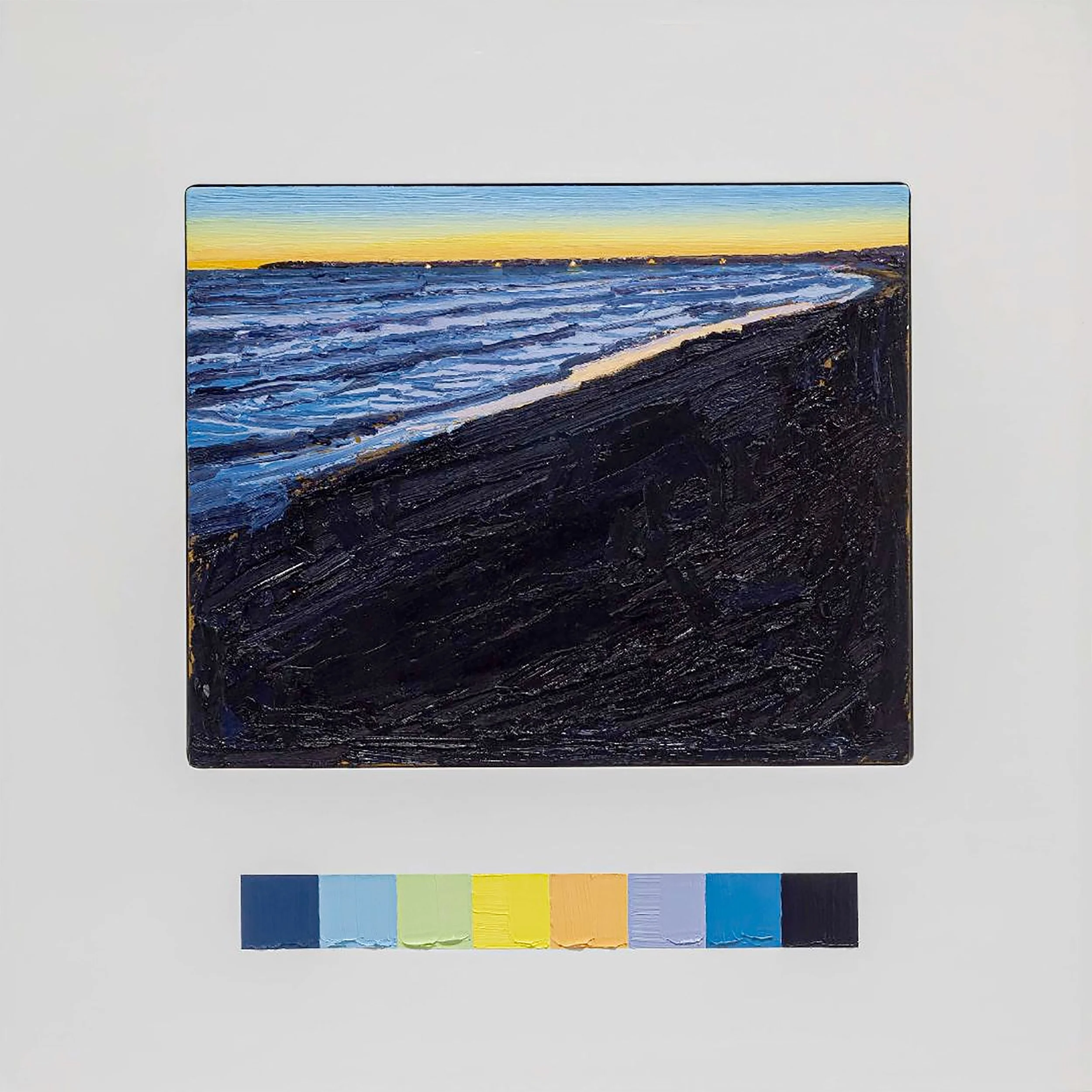   CC2 X  2023, mixed media on wood, 22.5 × 22.5 in. 