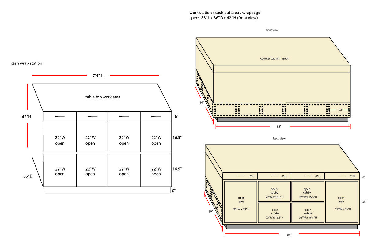  Cash wrap specs and concept done for client, Taylor Anne Interiors. 