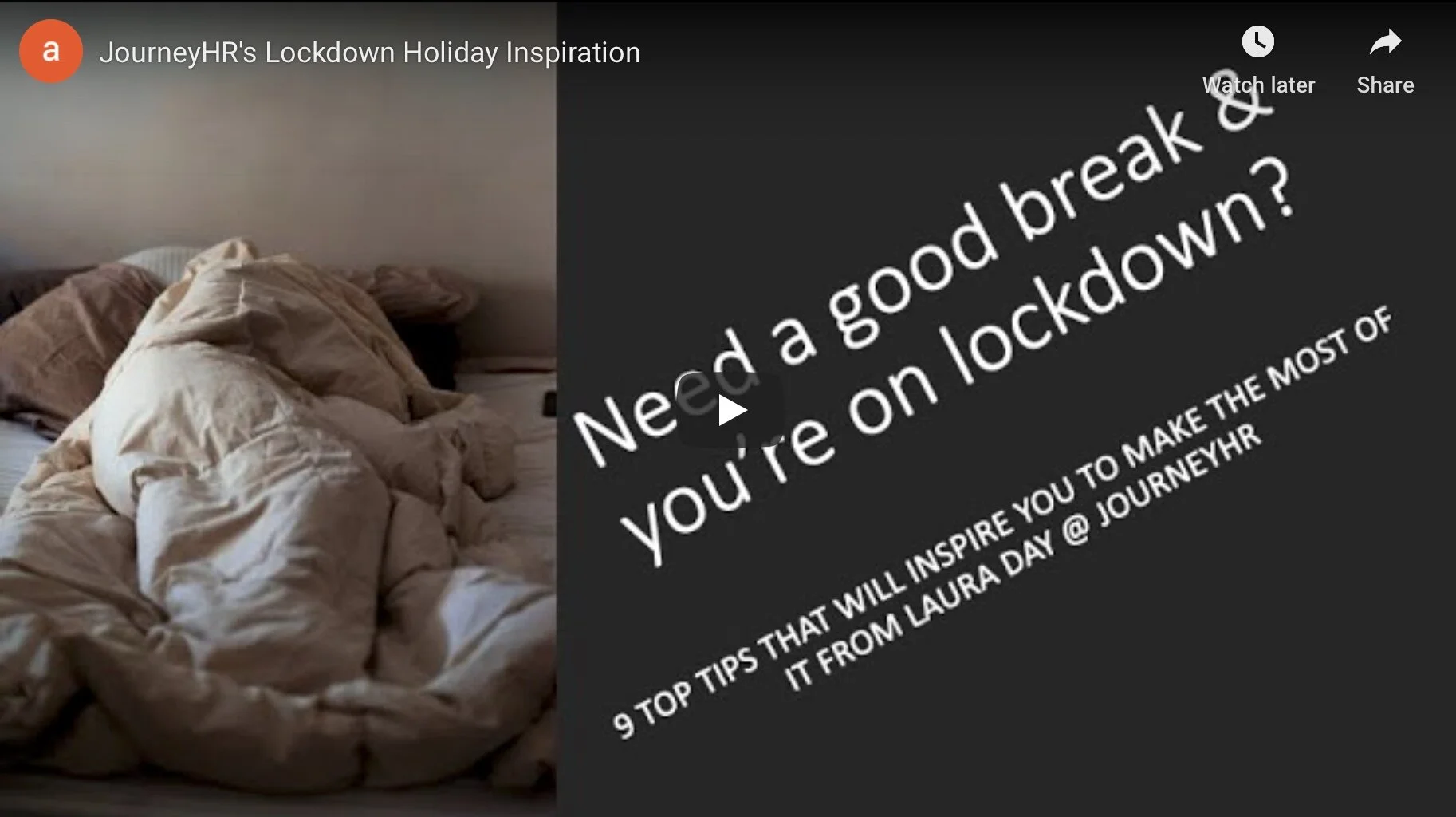 Taking a holiday during lockdown