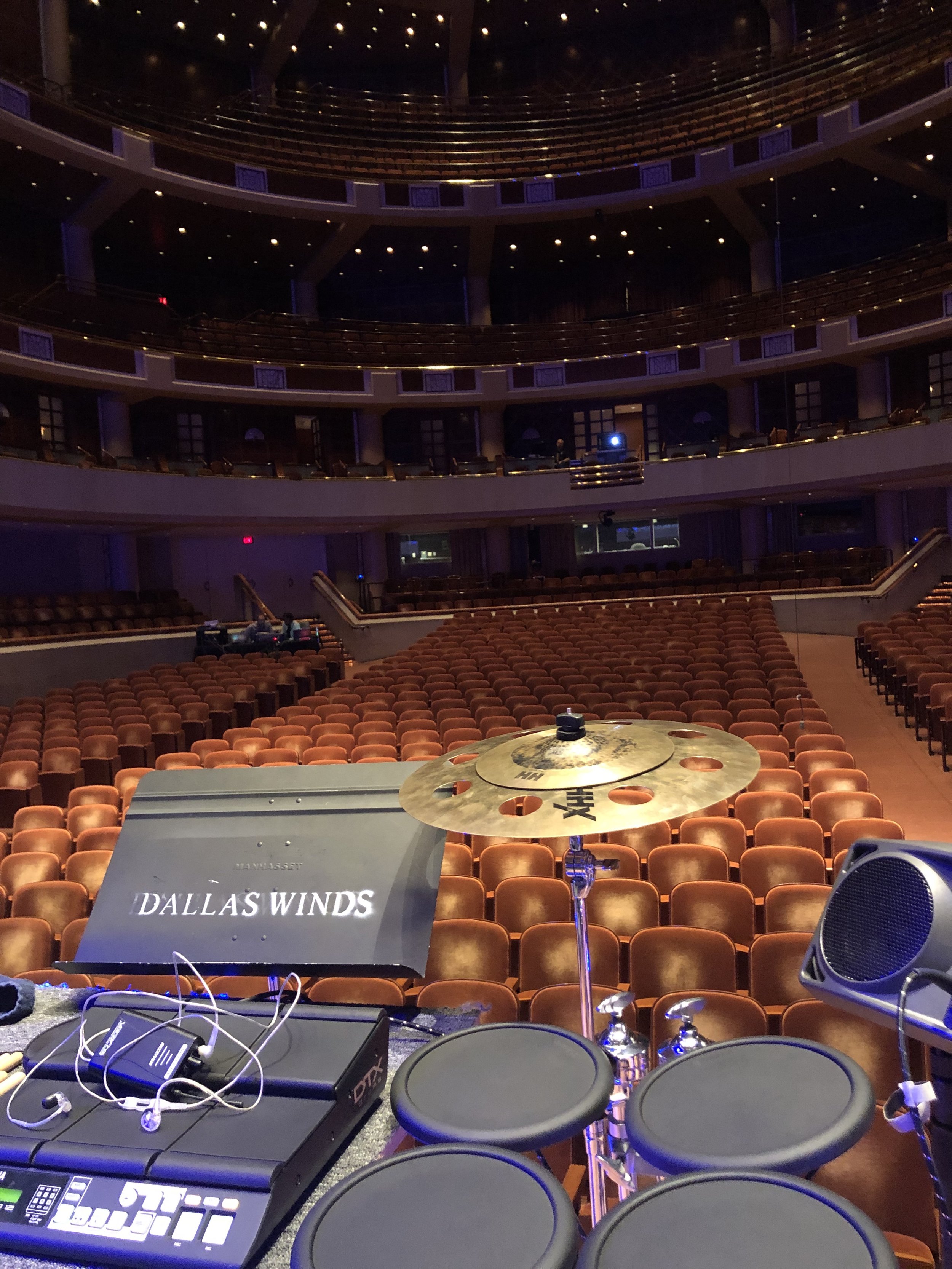  part of my electronics rig for “Orbital”. My view from the stage at the Meyerson Center in Dallas, TX.  
